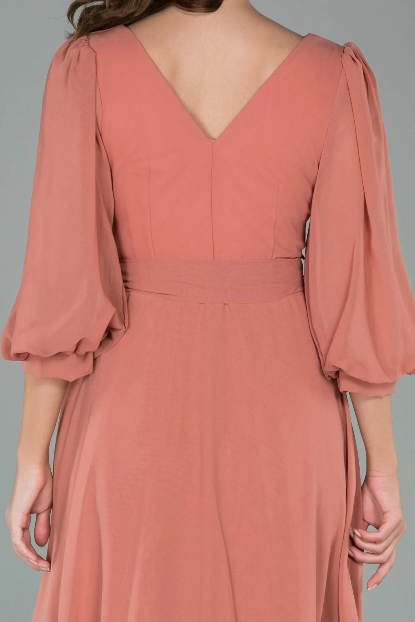 Onion Skin-Long Chiffon Invitation Dress ABU1729