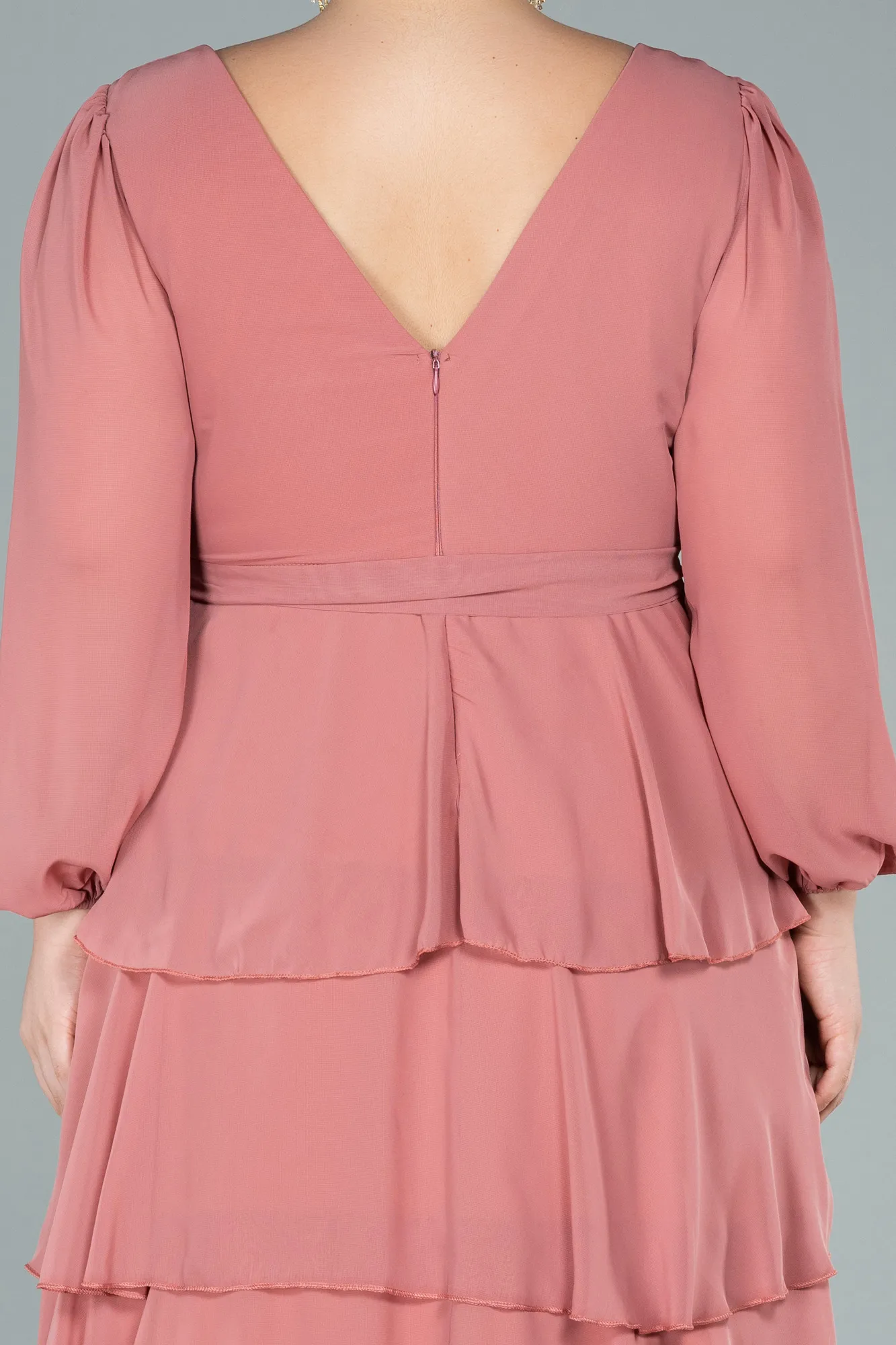 Onion Skin-Long Chiffon Plus Size Evening Dress ABU2325