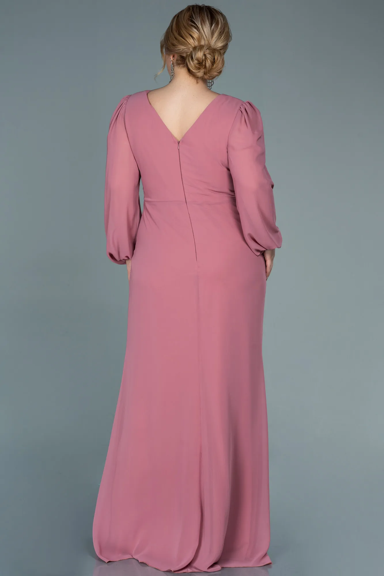 Onion Skin-Long Chiffon Plus Size Evening Dress ABU2763