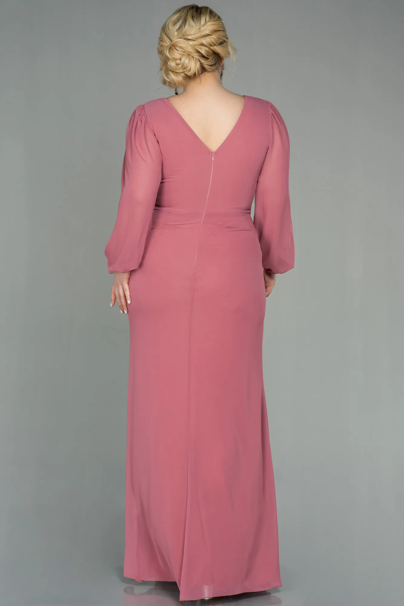 Onion Skin-Long Chiffon Plus Size Evening Dress ABU2763
