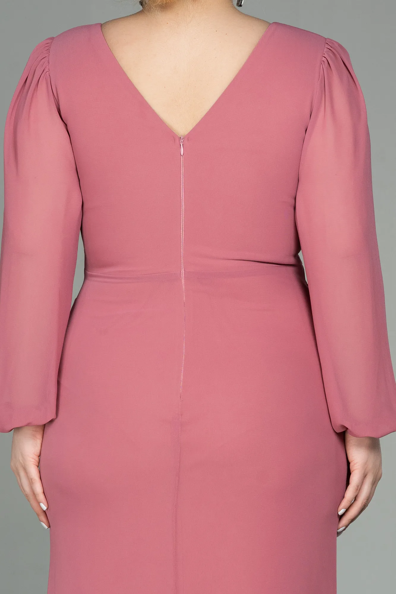 Onion Skin-Long Chiffon Plus Size Evening Dress ABU2763