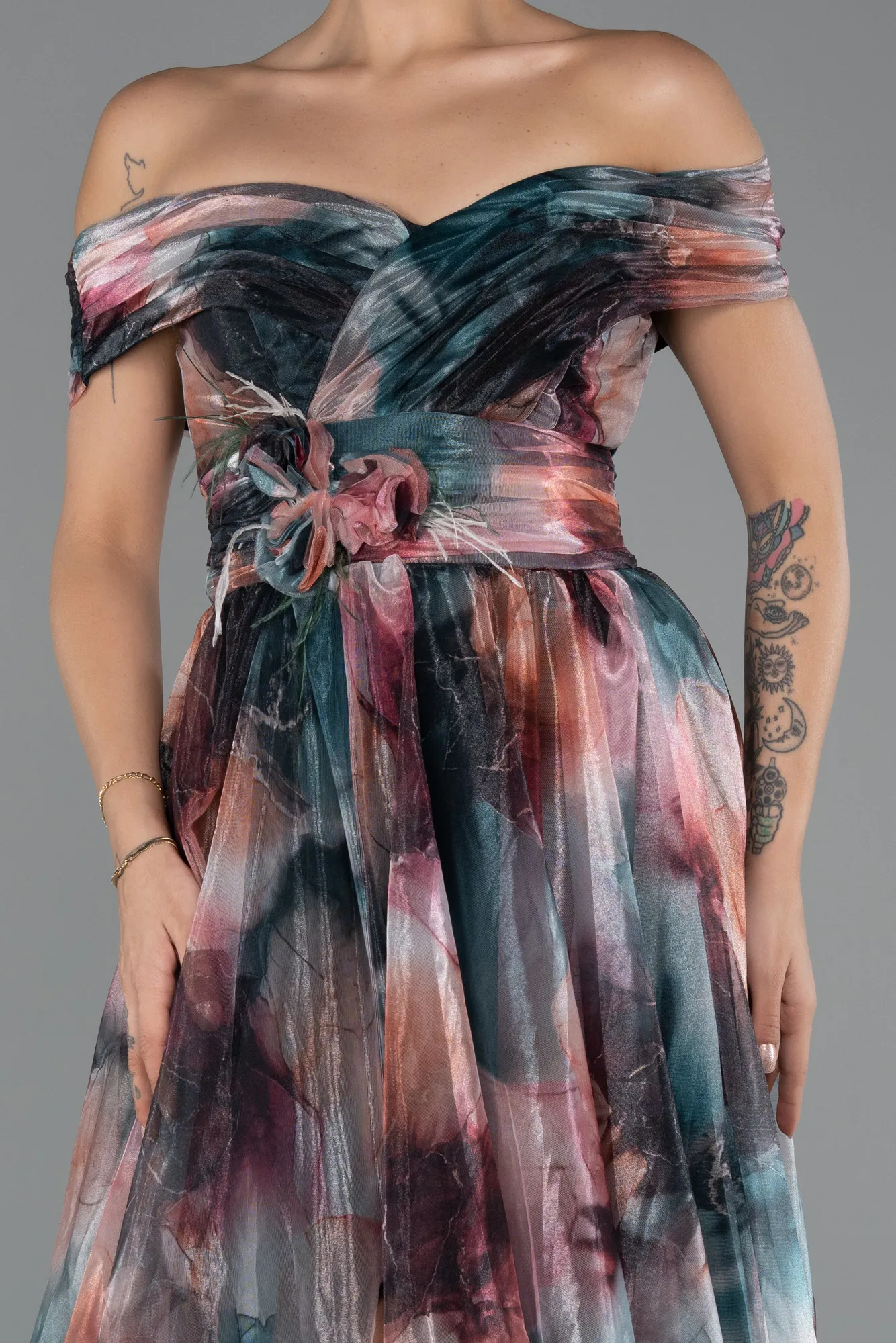 Onion Skin-Long Evening Dress ABU5262