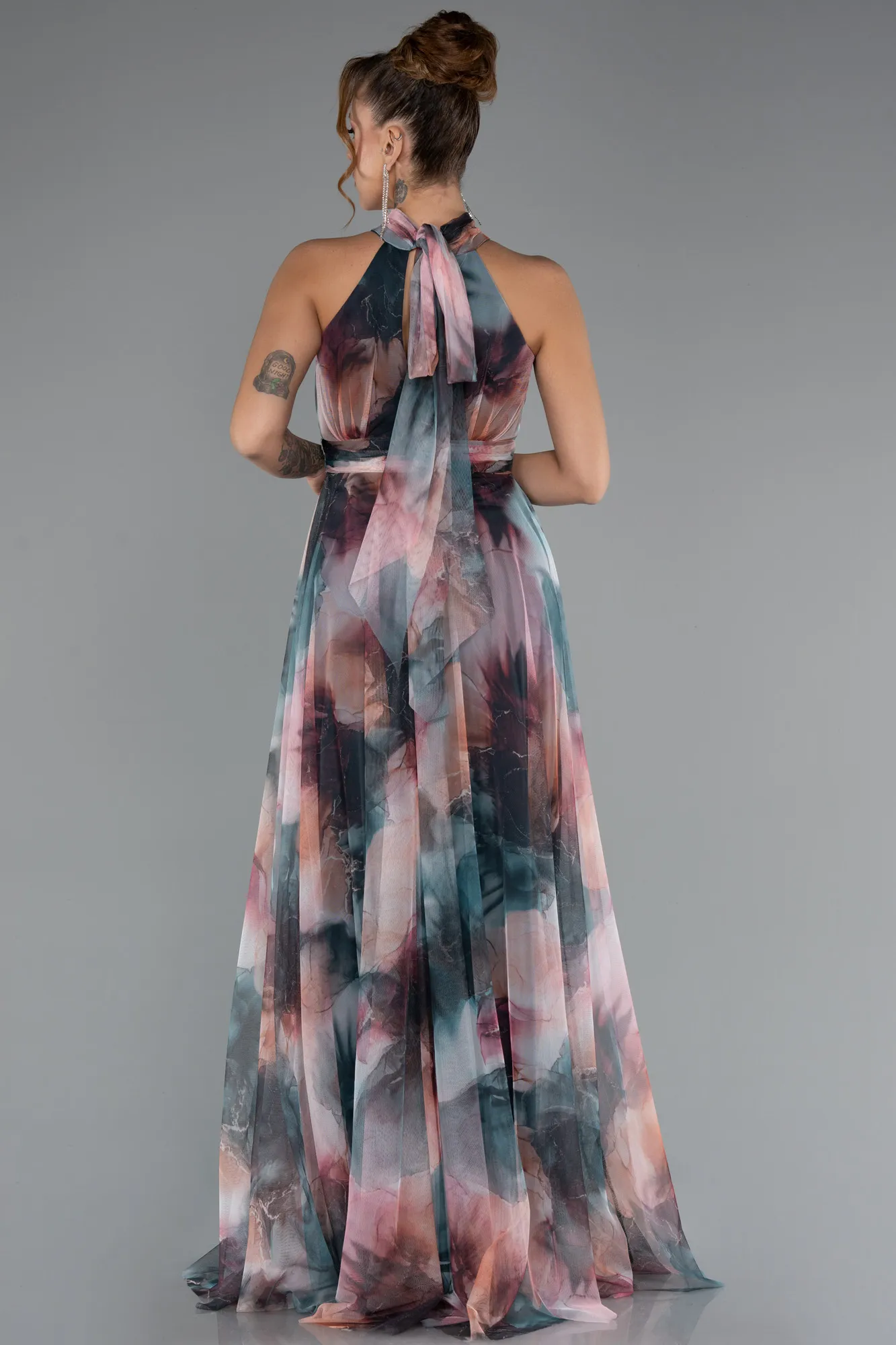 Onion Skin-Long Invitation Dress ABU674