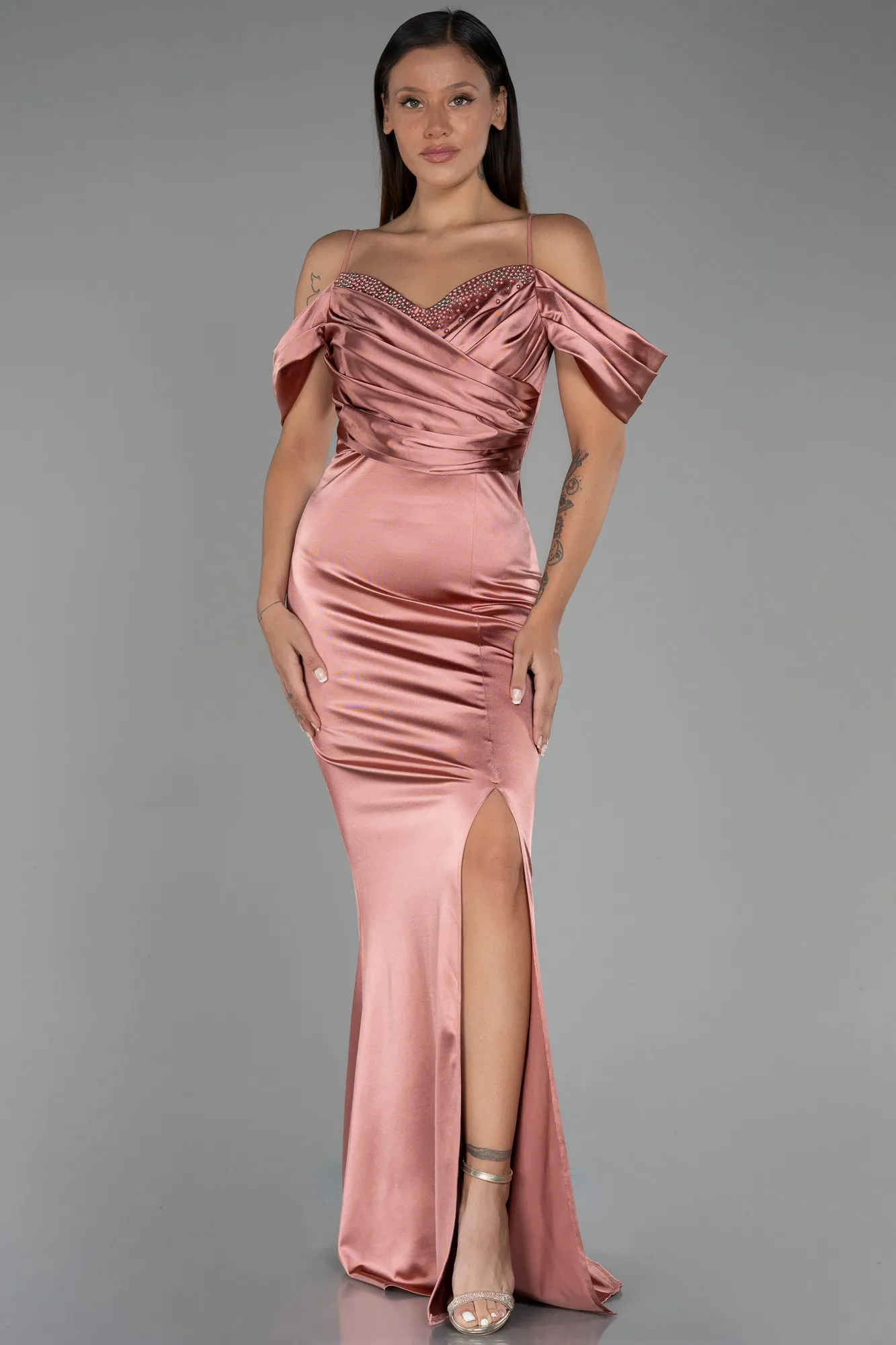 Onion Skin-Long Mermaid Evening Dress ABU3241