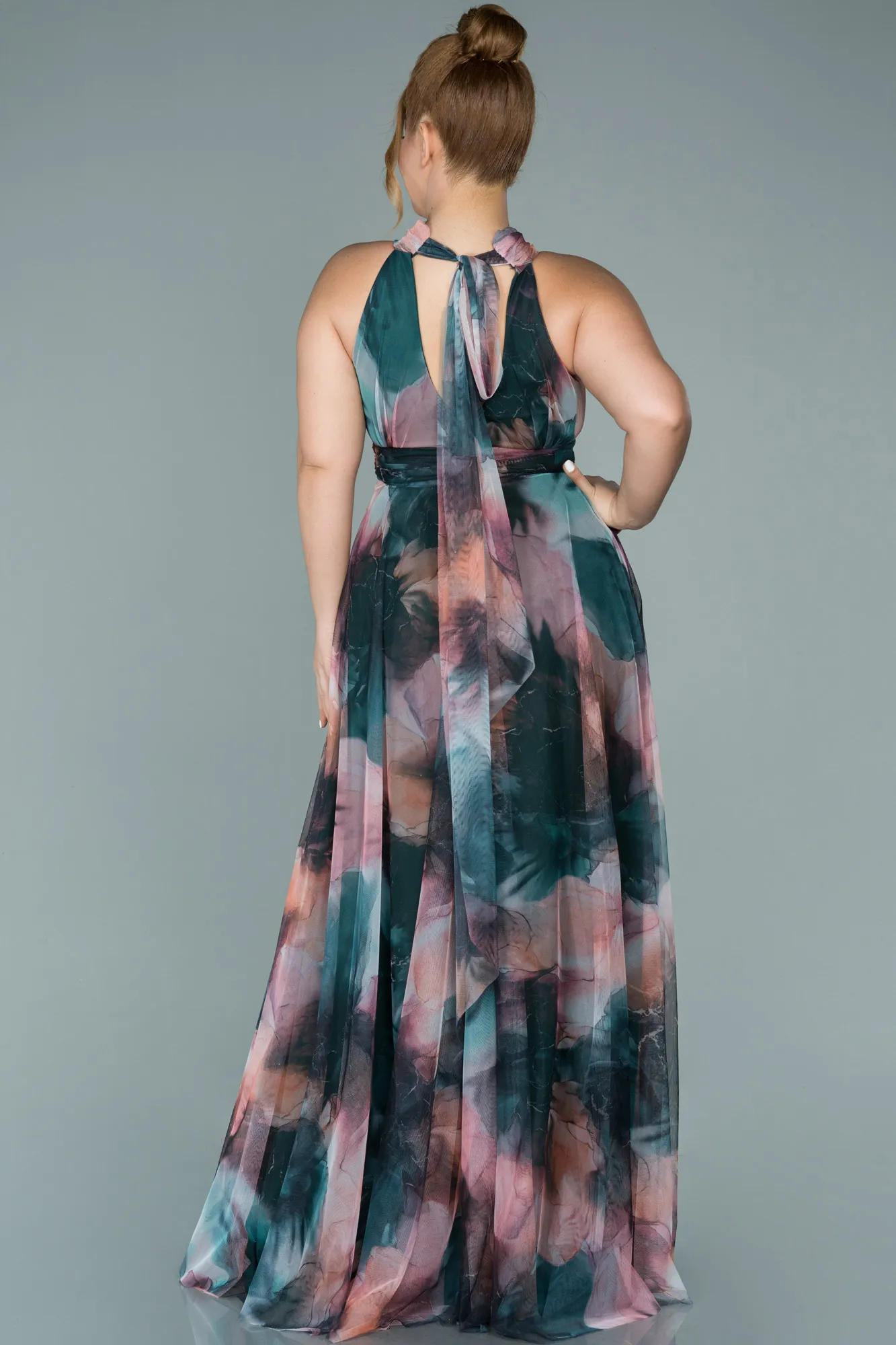 Onion Skin-Long Oversized Evening Dress ABU1447