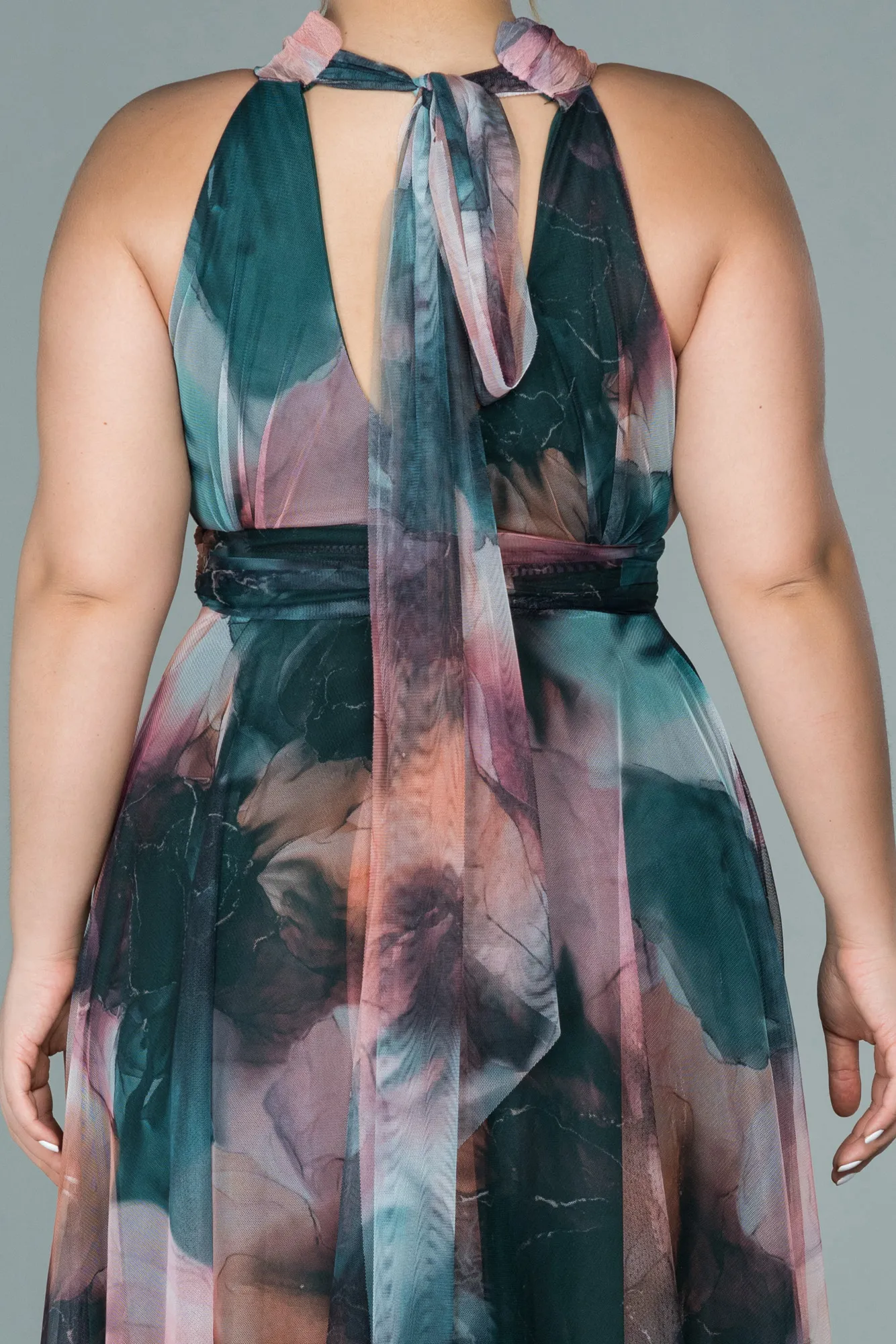 Onion Skin-Long Oversized Evening Dress ABU1447