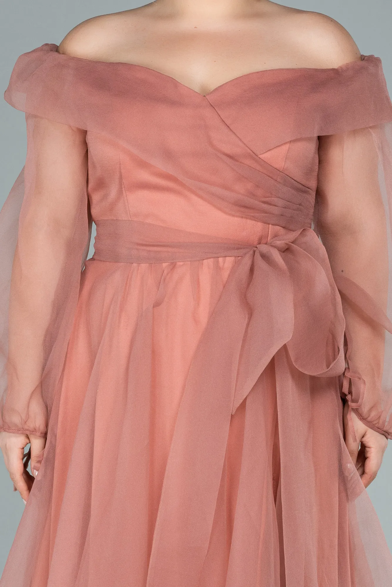 Onion Skin-Long Oversized Evening Dress ABU1535