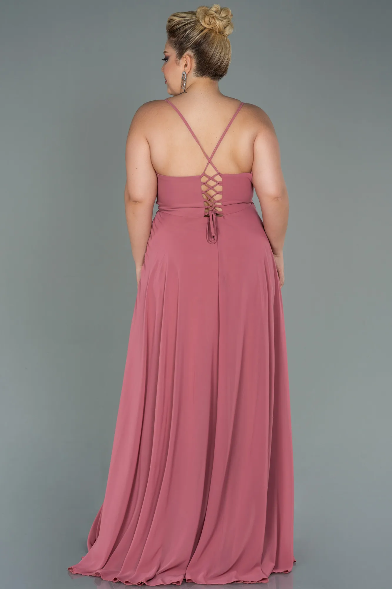 Onion Skin-Long Plus Size Evening Dress ABU1324