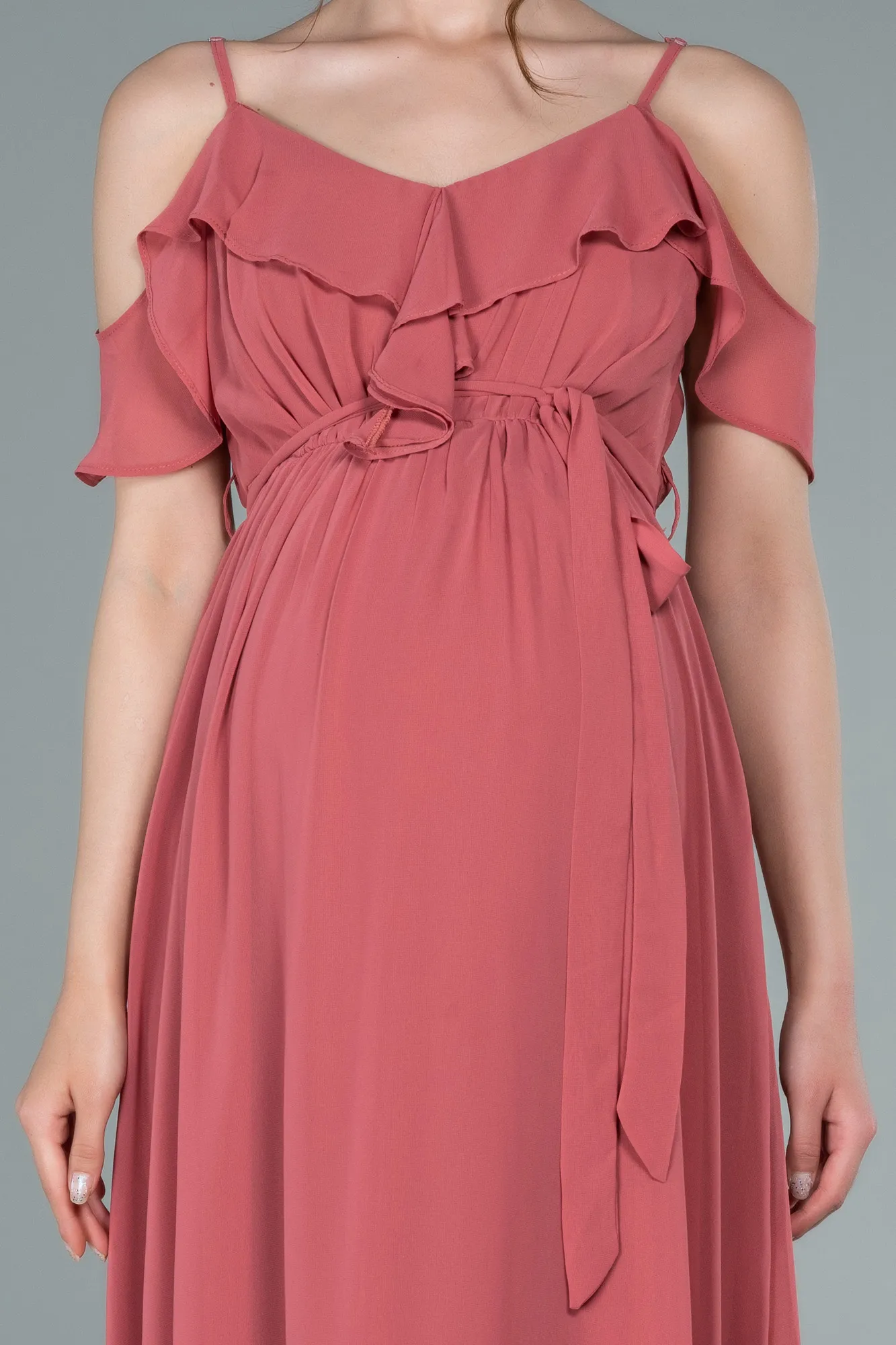 Onion Skin-Long Pregnancy Evening Dress ABU744