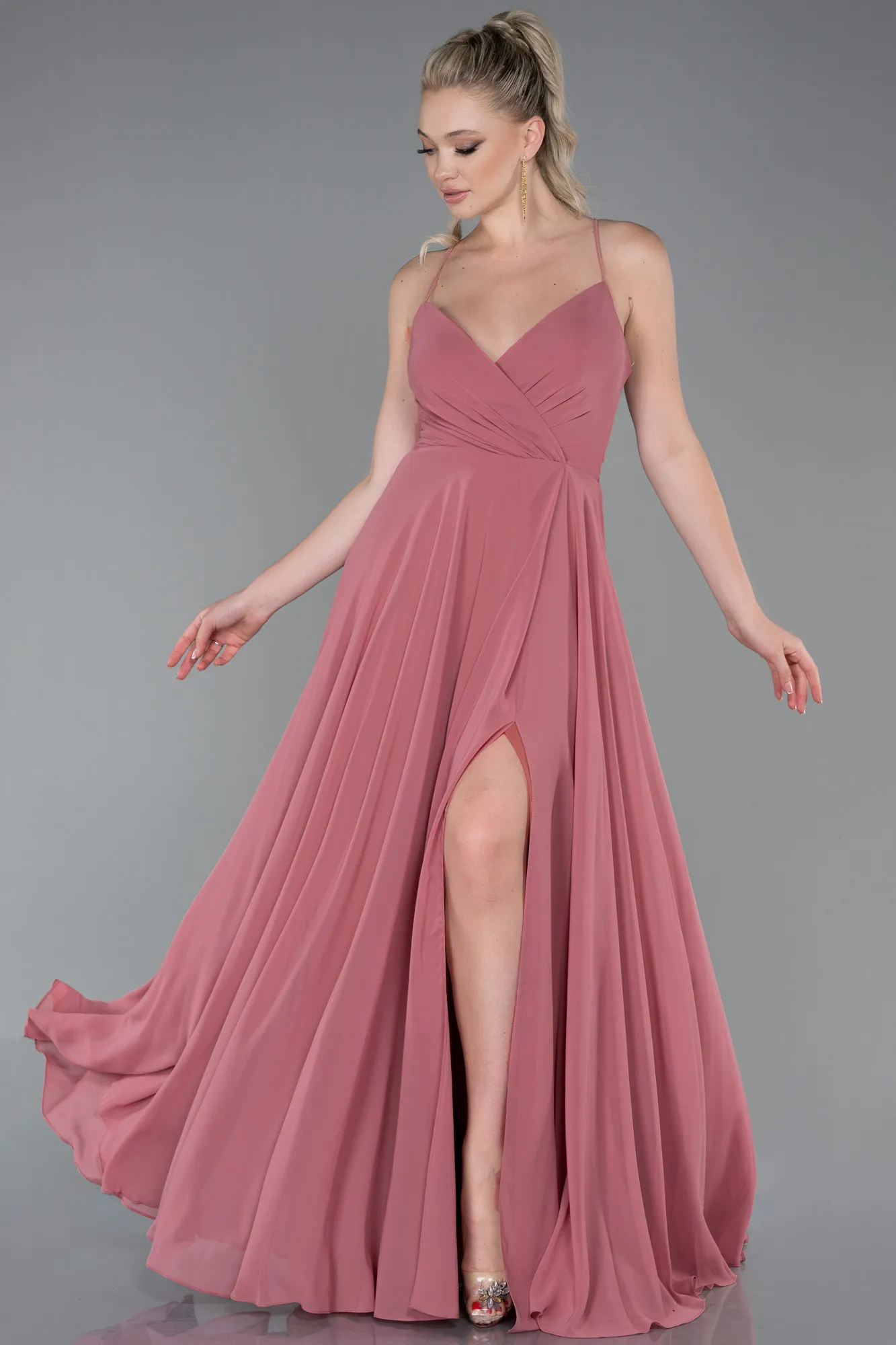 Onion Skin-Long Prom Gown ABU1305