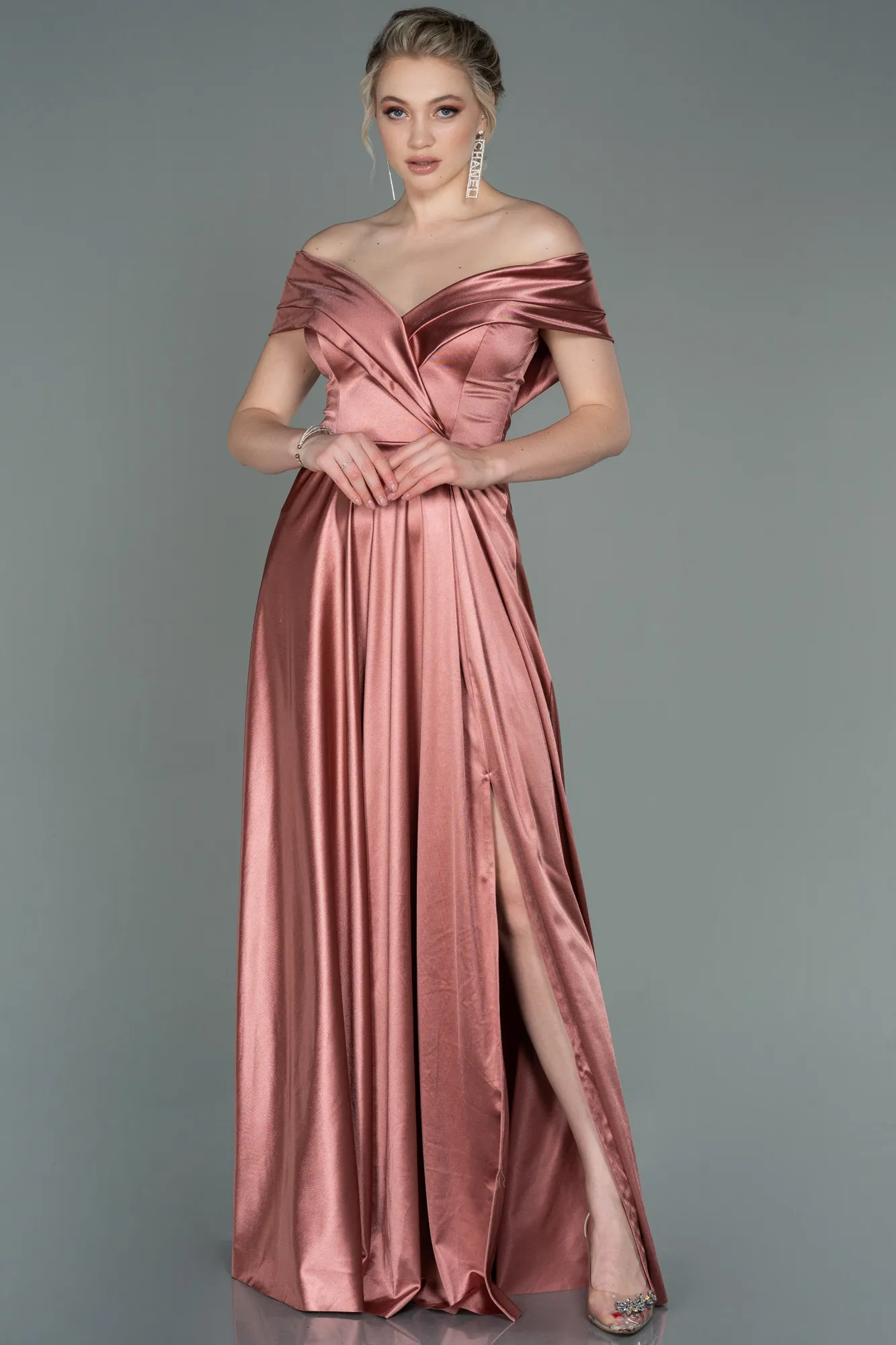 Onion Skin-Long Prom Gown ABU3157