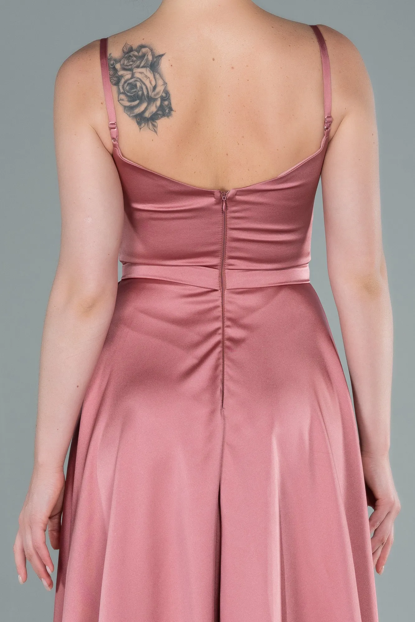 Onion Skin-Long Satin Evening Dress ABU1601