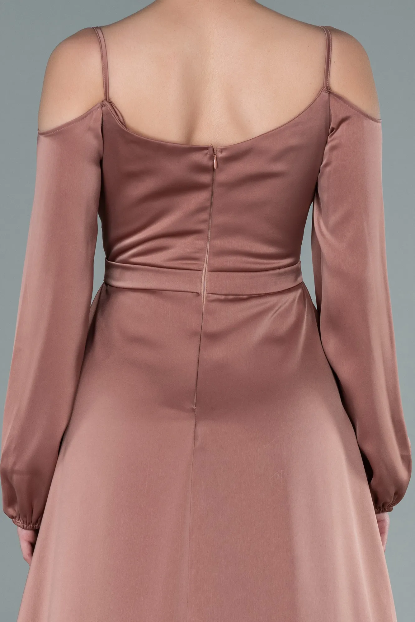 Onion Skin-Long Satin Evening Dress ABU2339