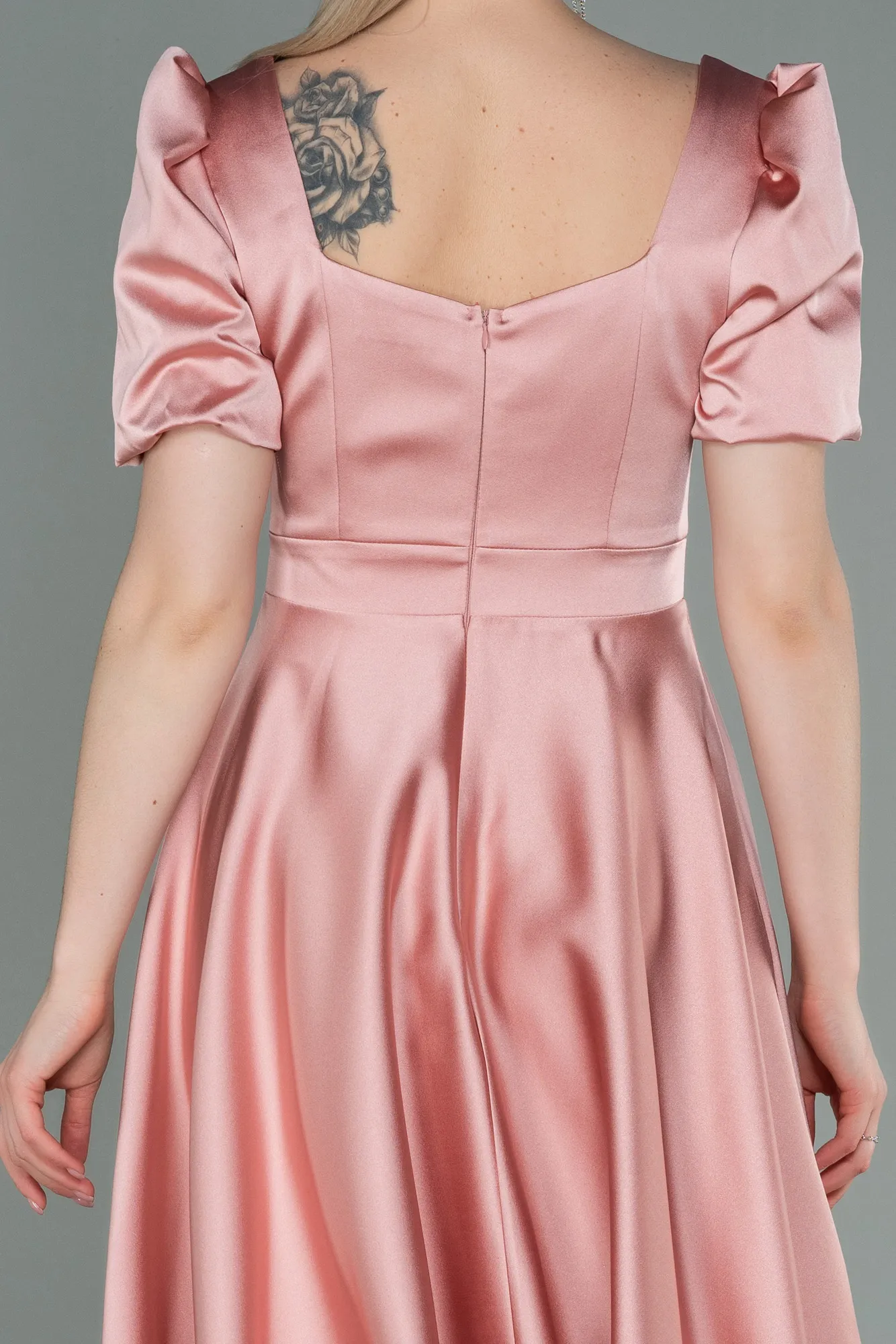 Onion Skin-Short Satin Invitation Dress ABK1792