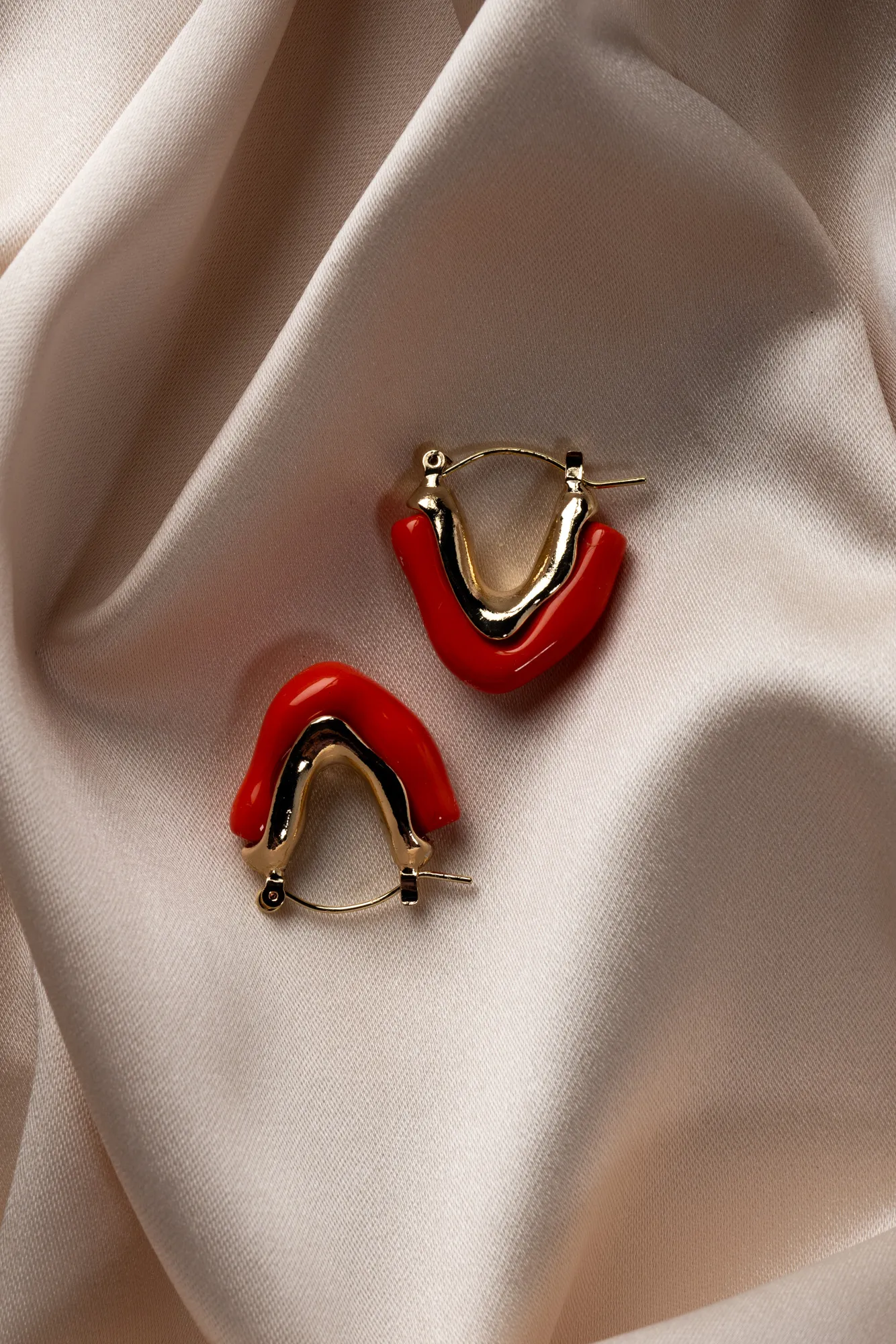 Orange-Earring SR638