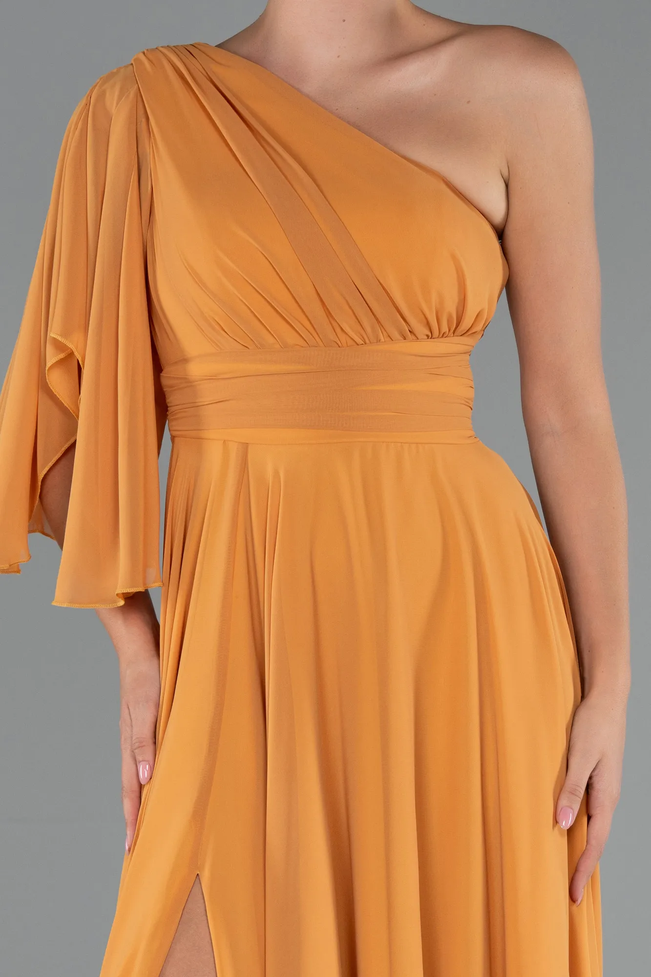 Orange-Long Chiffon Prom Gown ABU5259