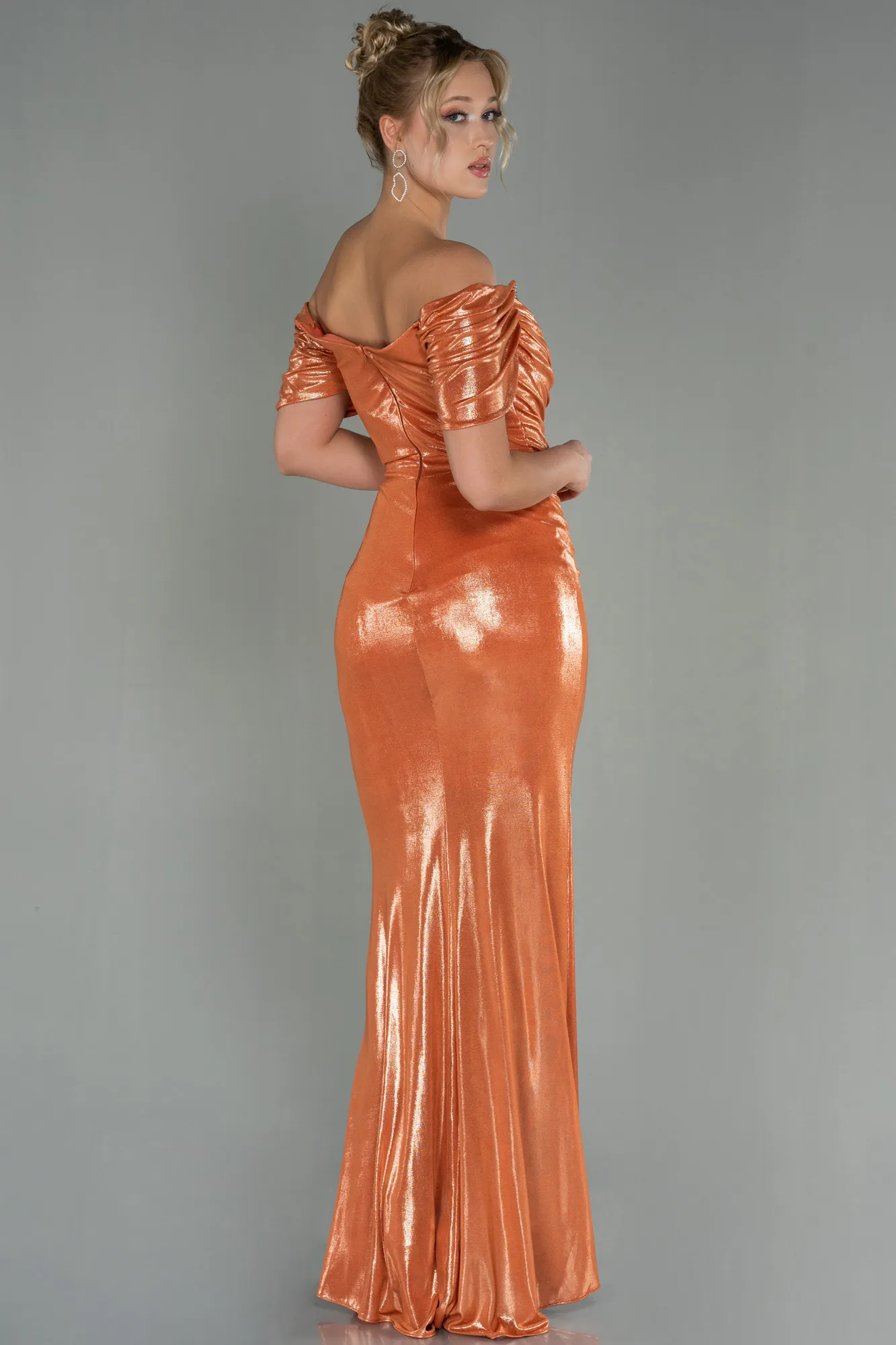 Orange-Long Evening Dress ABU3002