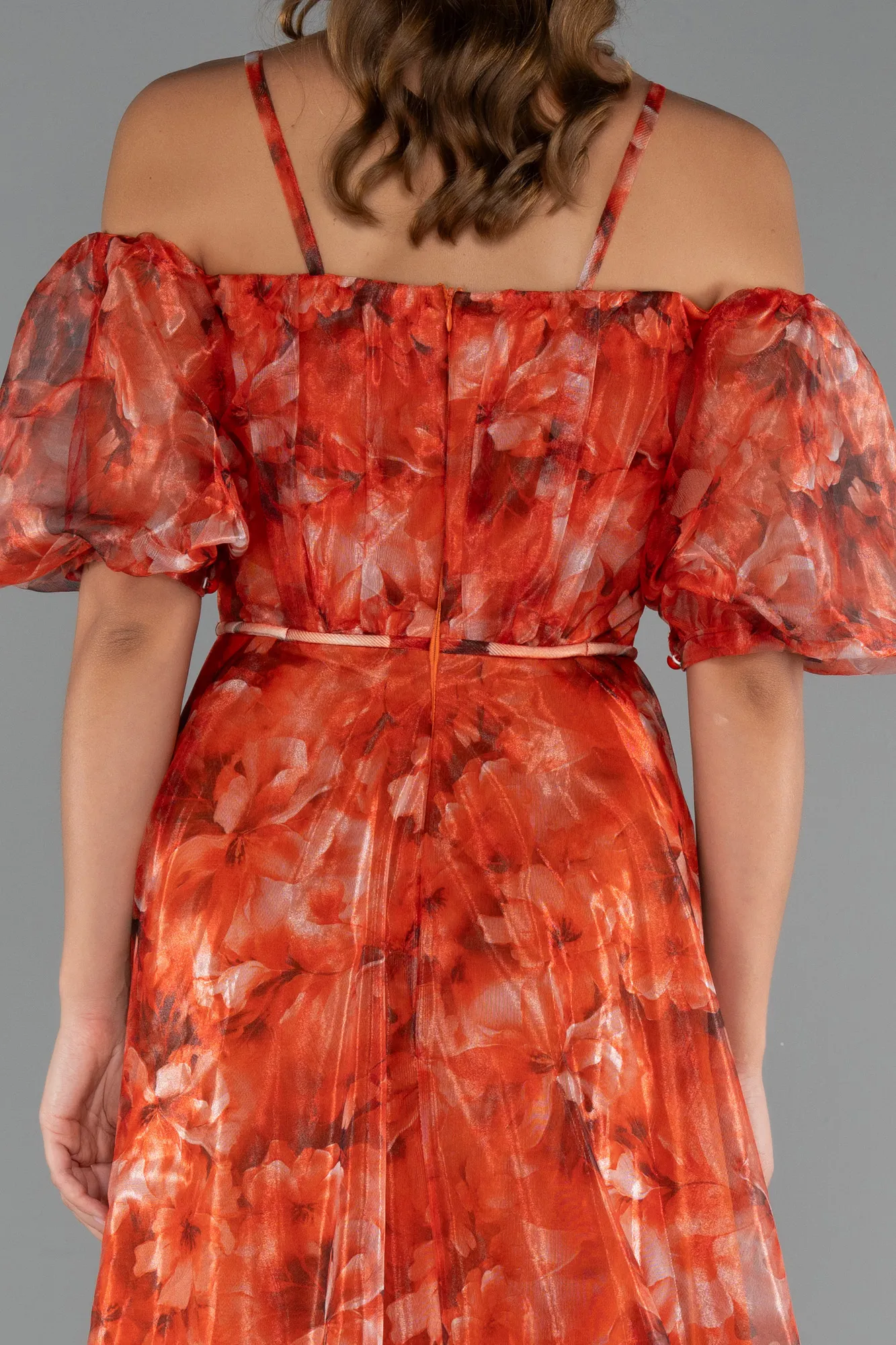 Orange-Long Evening Dress ABU5221