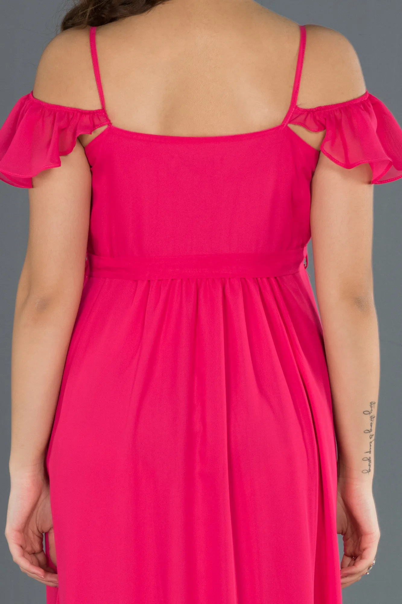 Orange-Long Pregnancy Evening Dress ABU756