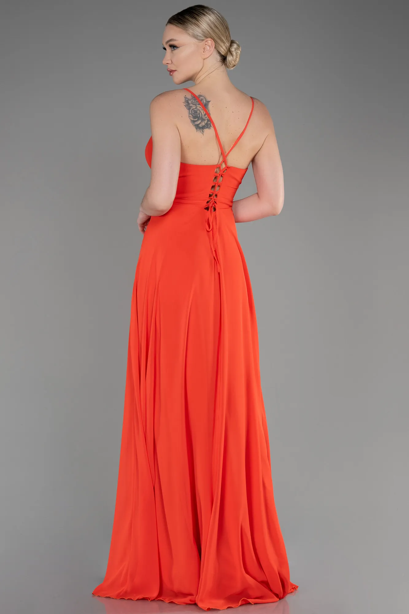 Orange-Long Prom Gown ABU1305