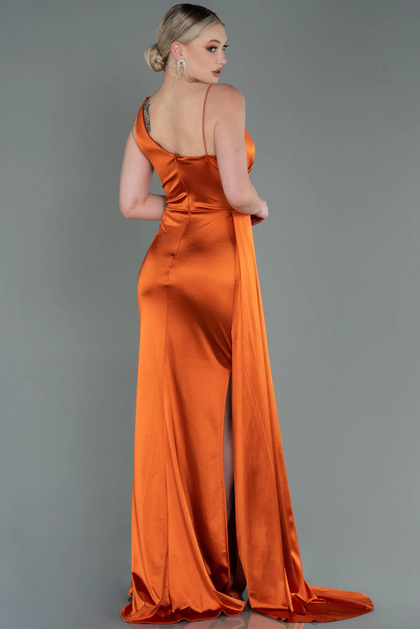 Orange-Long Prom Gown ABU2373