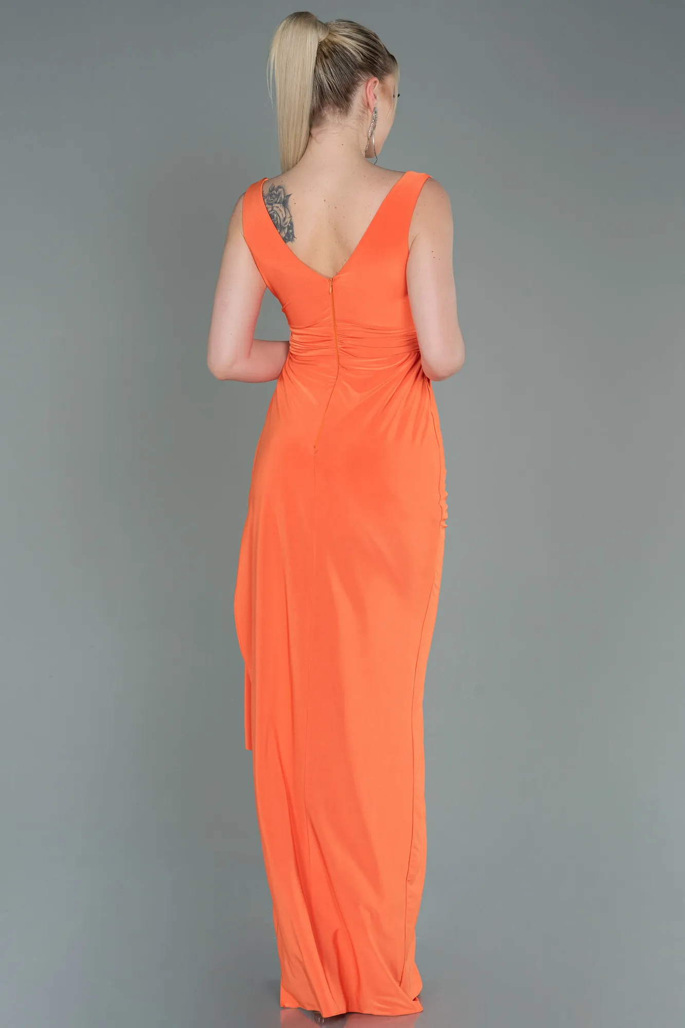 Orange-Long Prom Gown ABU3098