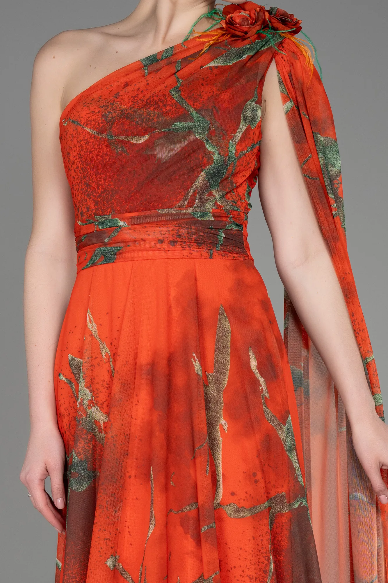 Orange-Long Prom Gown ABU3773