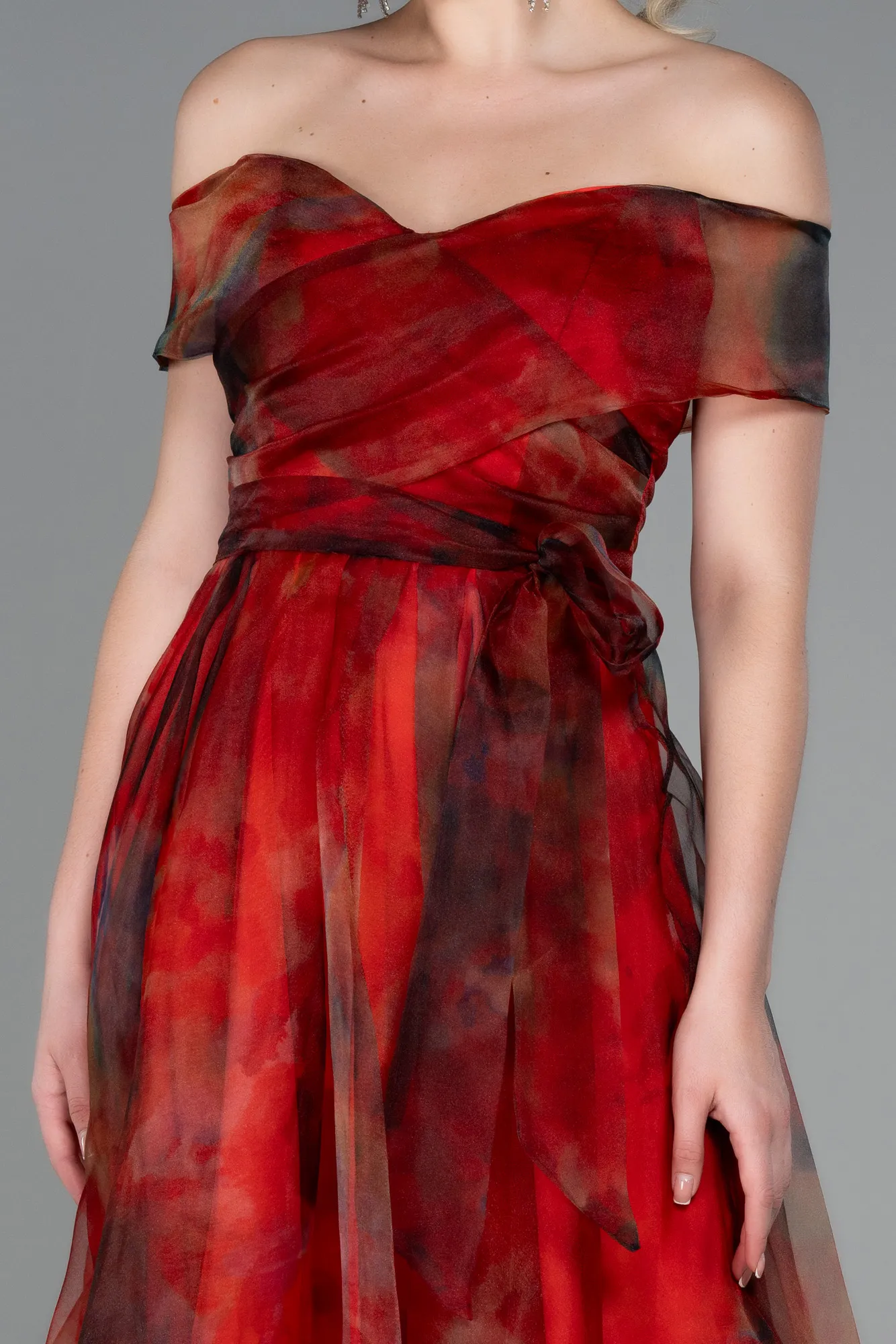 Orange-Midi Invitation Dress ABK1820