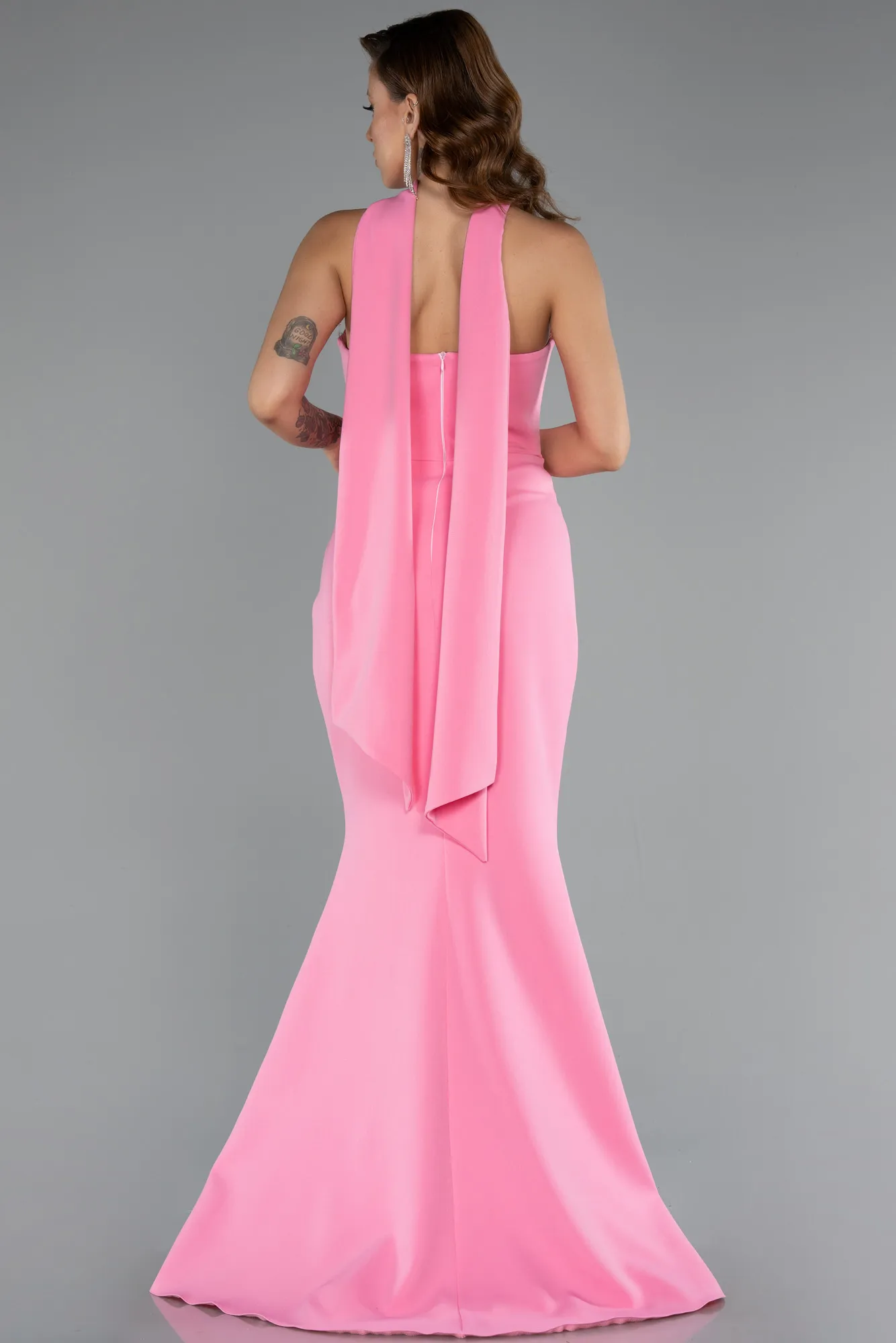 Pink-Long Evening Dress ABU5097