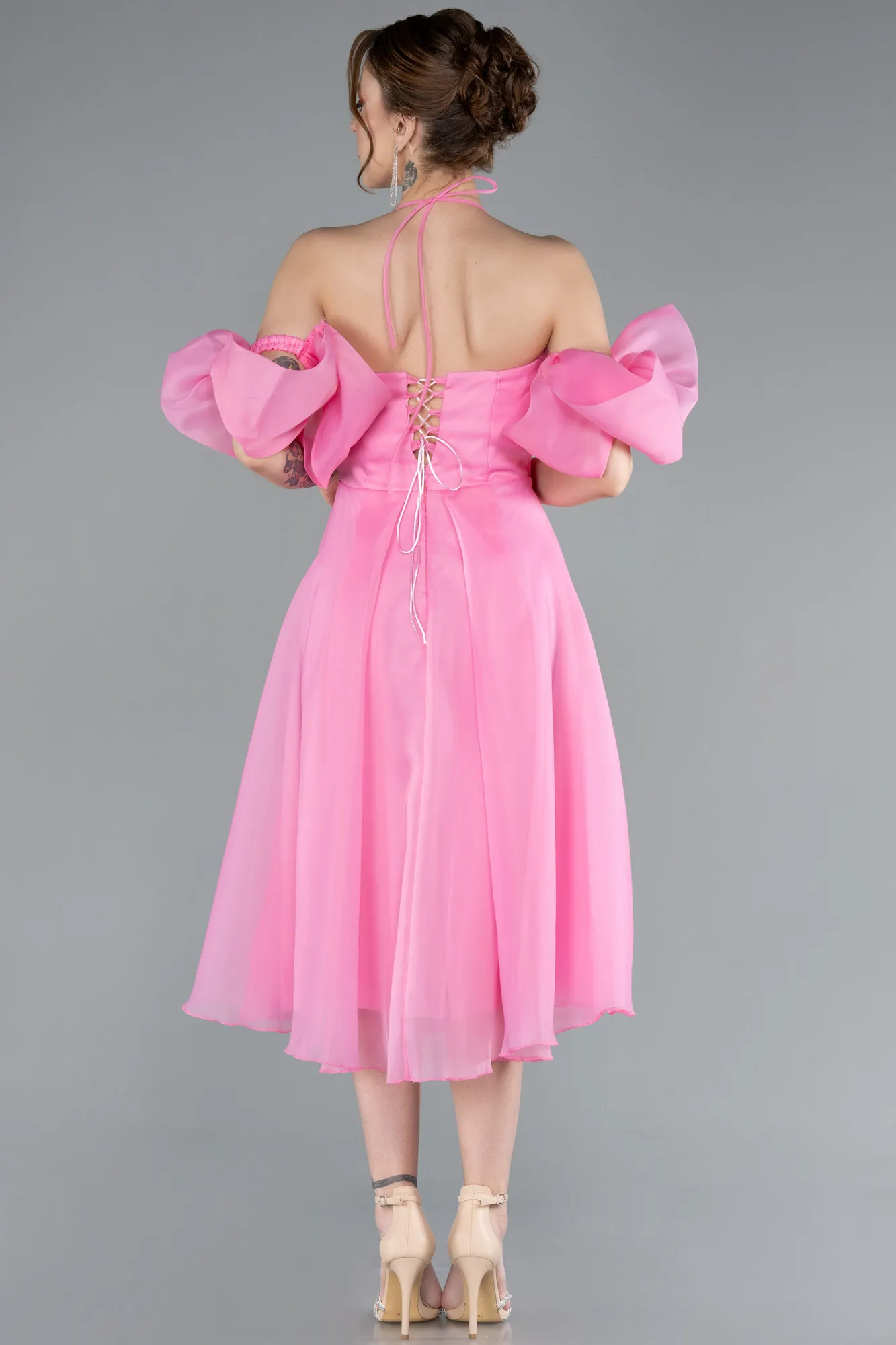 Pink-Midi Cocktail Dress ABK2290