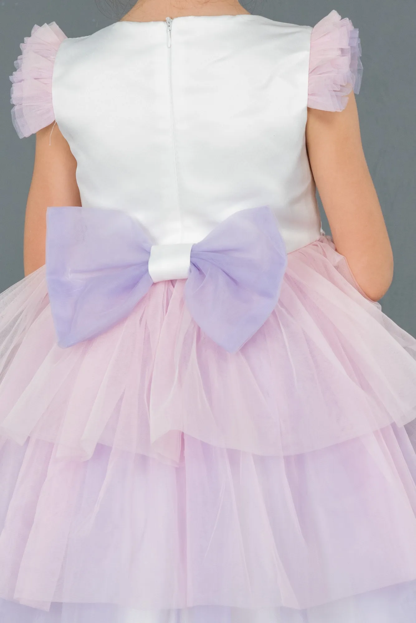 Pink-Short Girl Dress ABK792