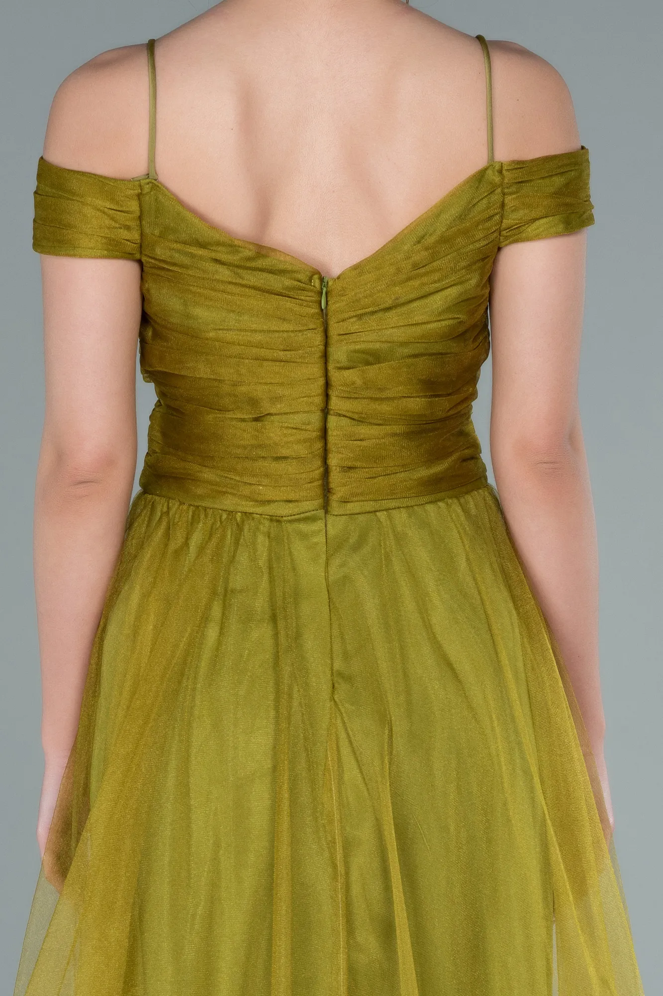 Pistachio Green-Long Evening Dress ABU2336