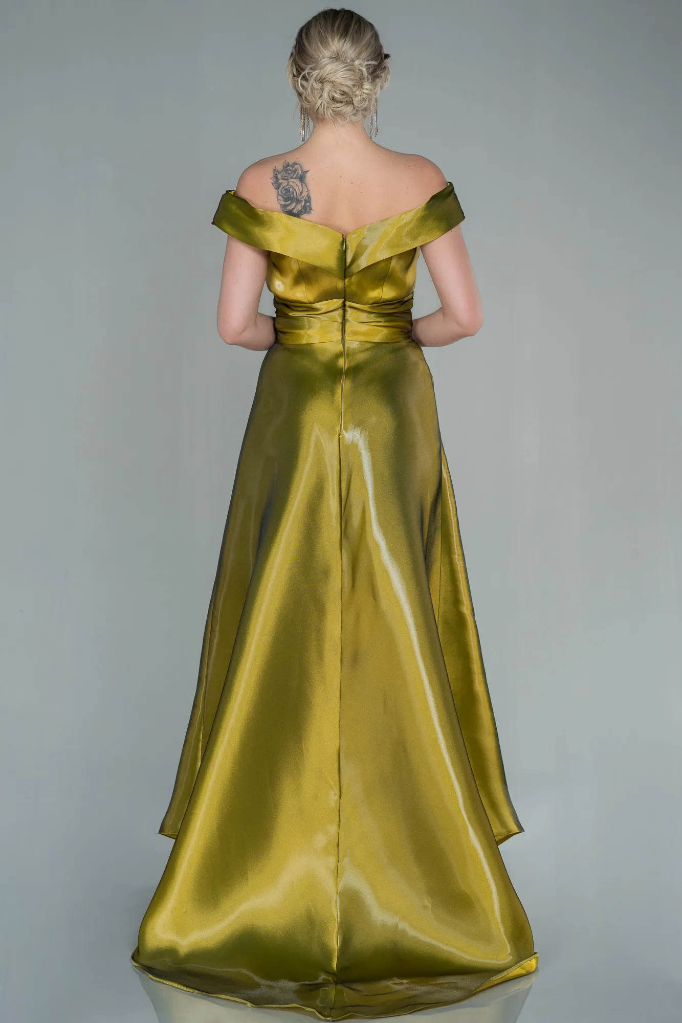 Pistachio Green-Long Evening Dress ABU2824