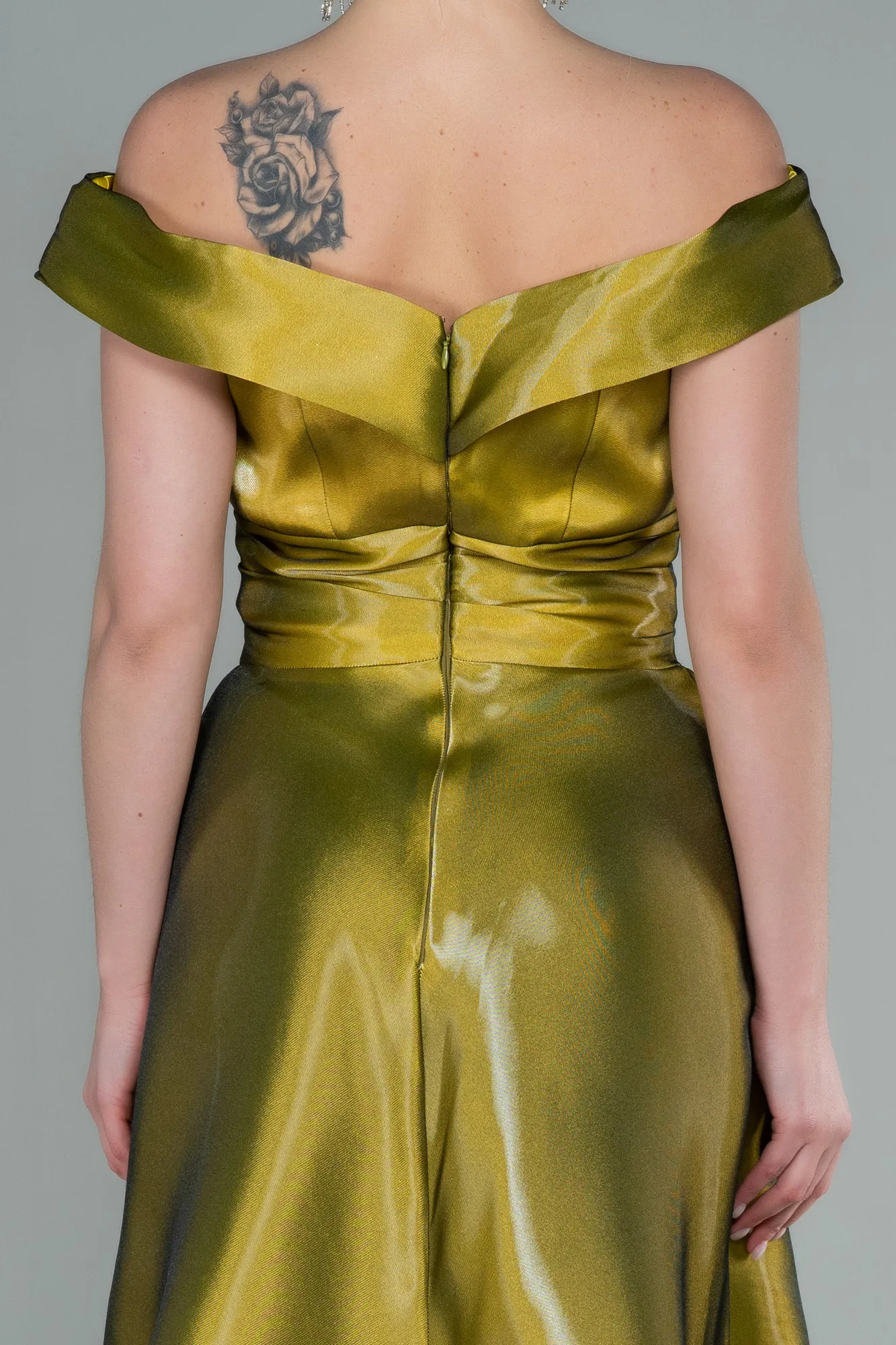 Pistachio Green-Long Evening Dress ABU2824