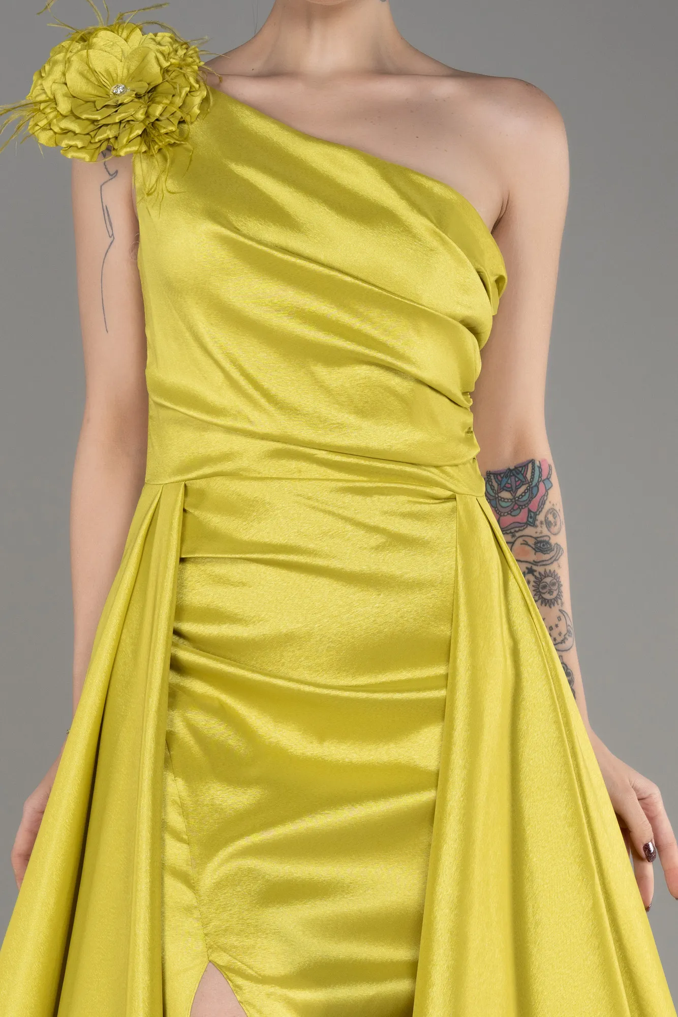 Pistachio Green-Long Evening Dress ABU3772