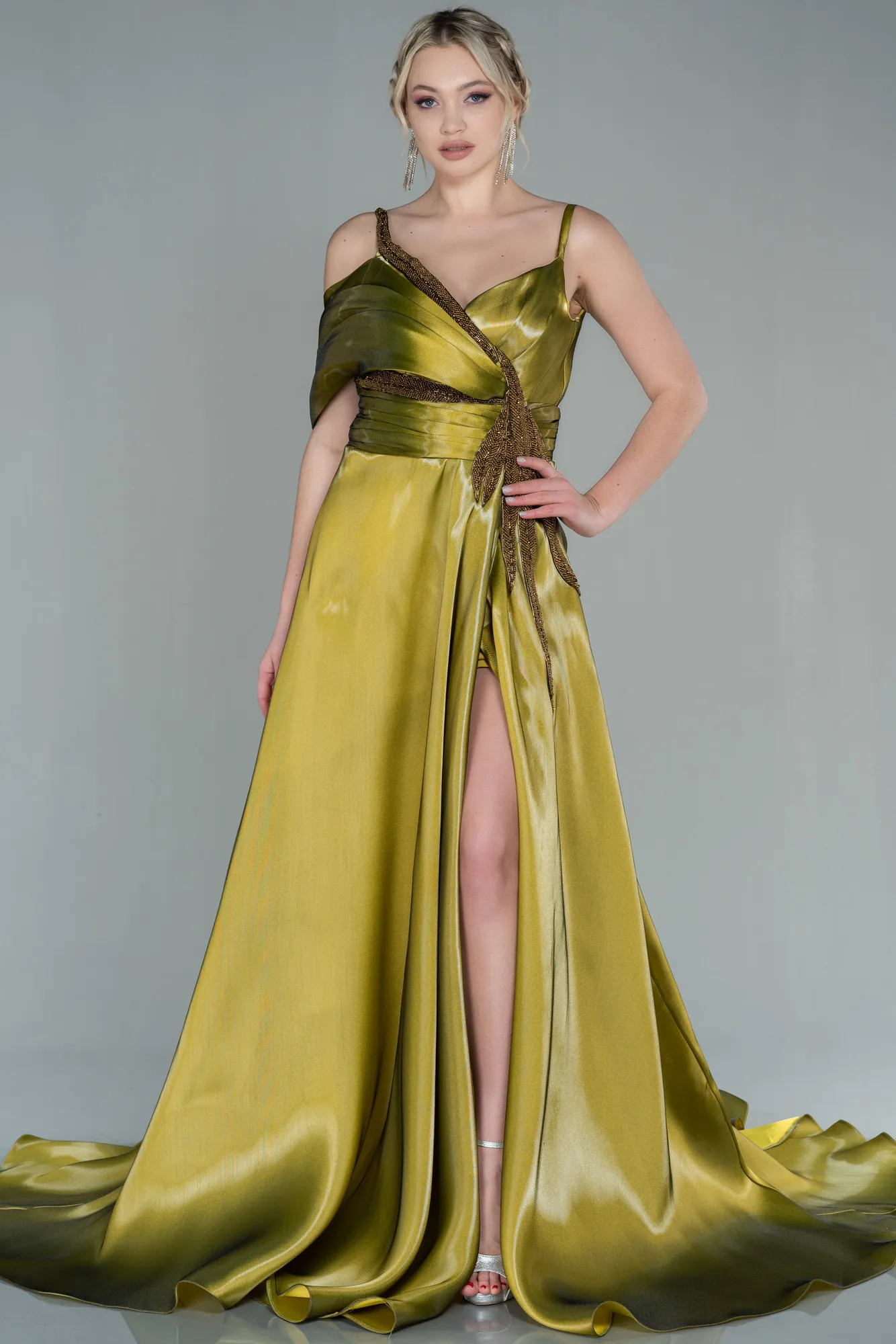 Pistachio Green-Long Haute Couture ABU2827