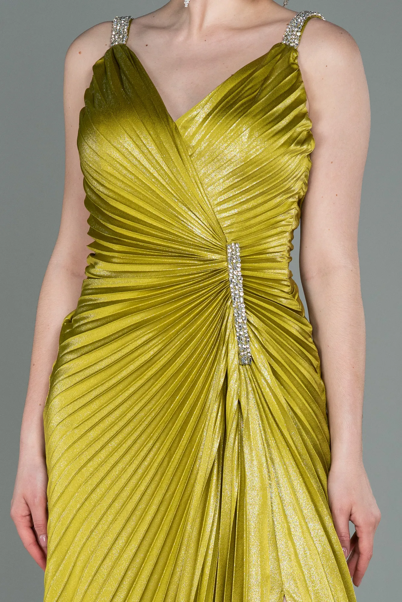 Pistachio Green-Long Mermaid Prom Dress ABU2909