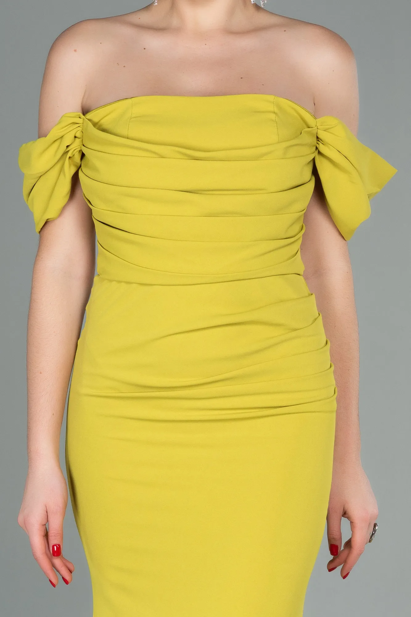 Pistachio Green-Long Prom Gown ABU2783