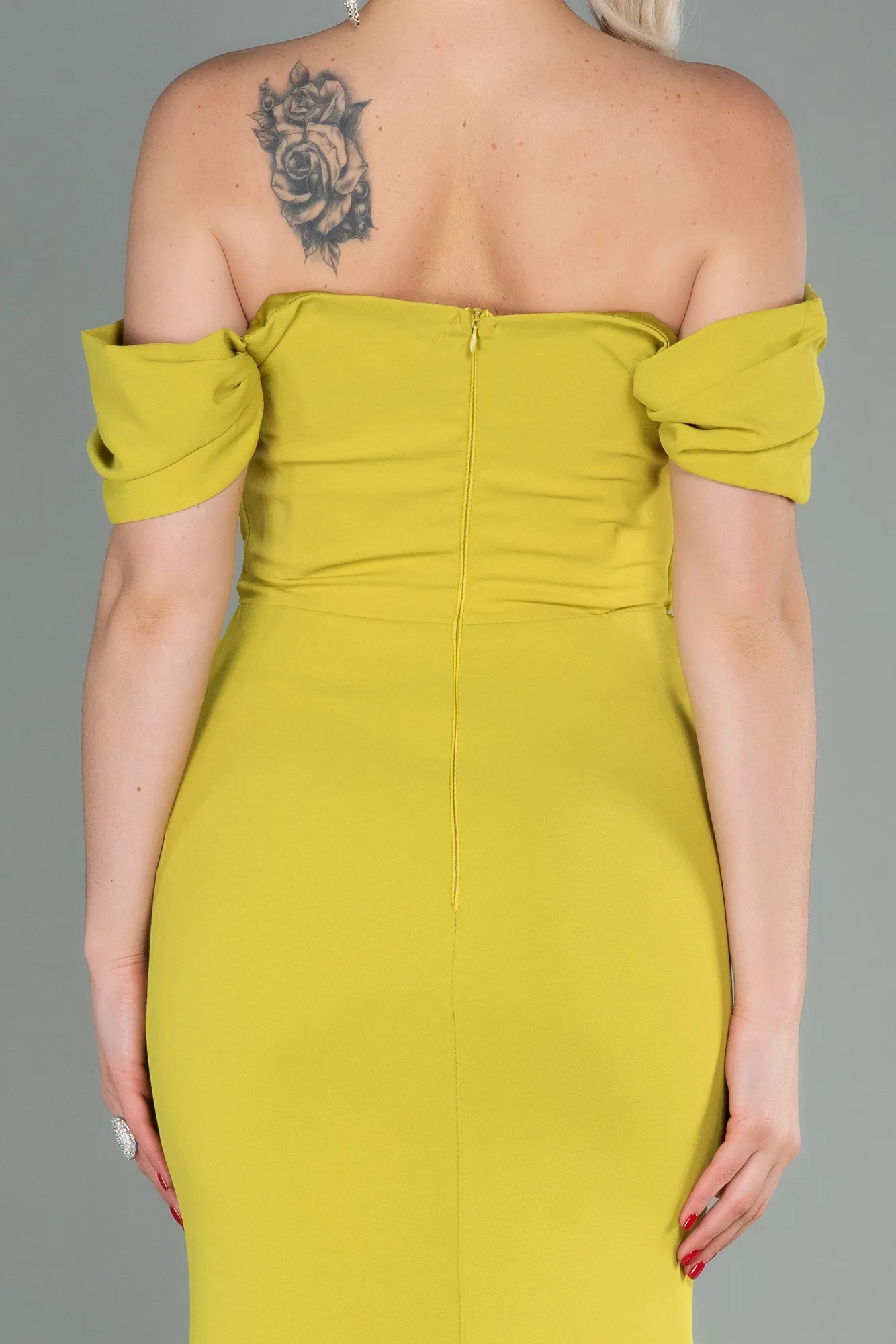 Pistachio Green-Long Prom Gown ABU2783