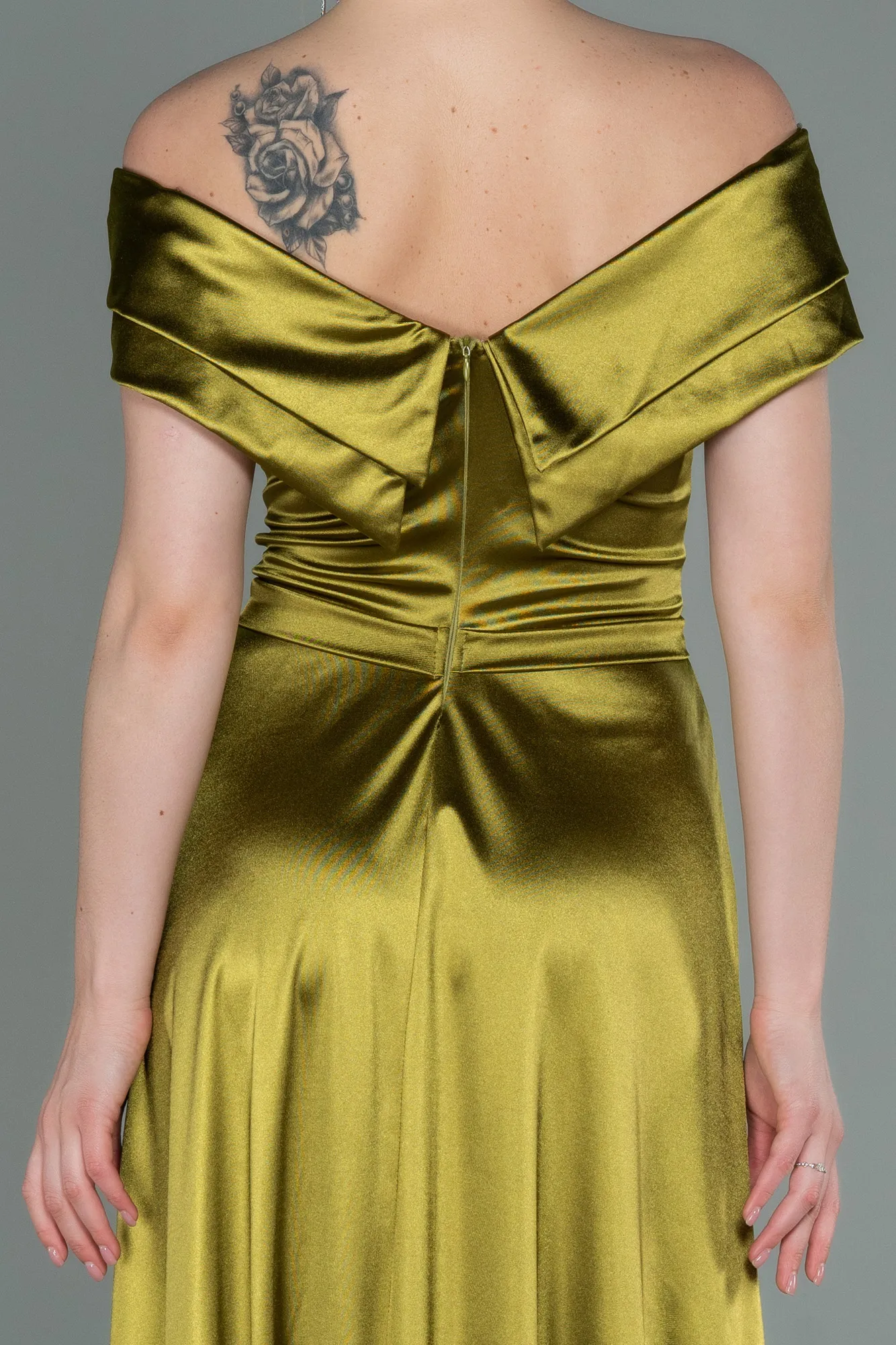 Pistachio Green-Long Prom Gown ABU3157