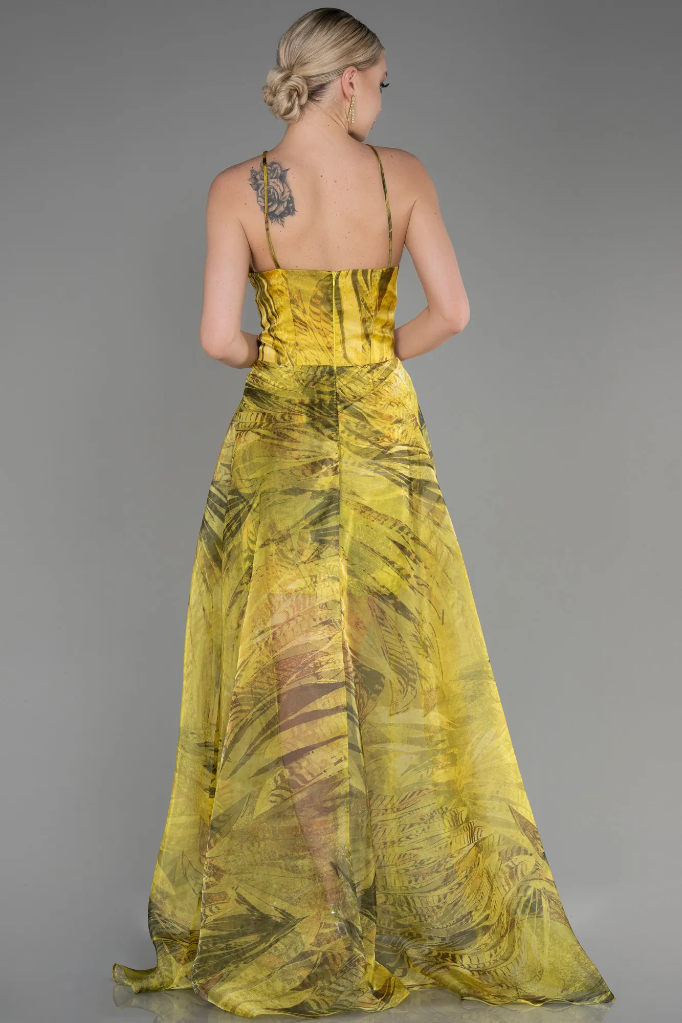 Pistachio Green-Long Prom Gown ABU3763