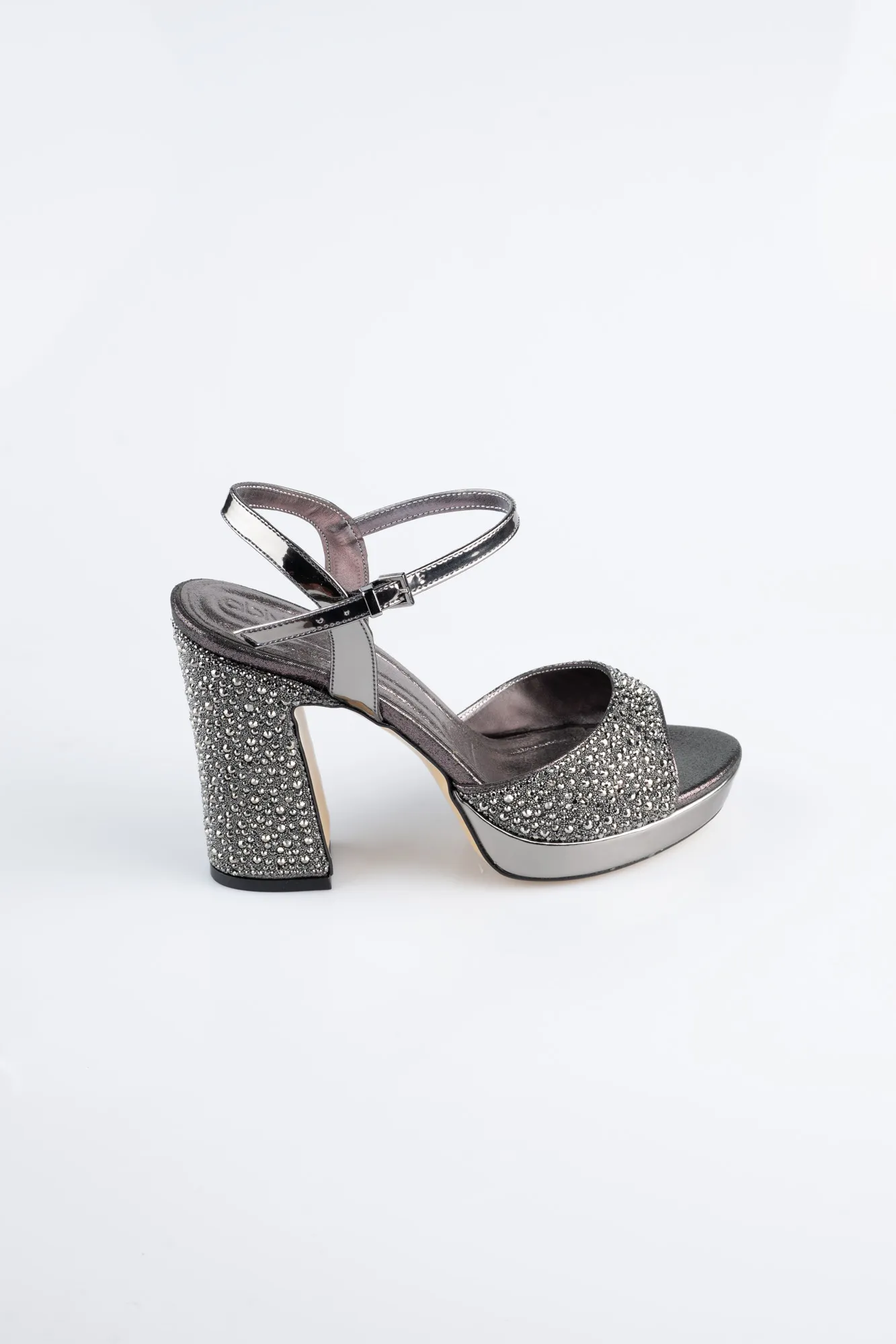 Platinum-Beaded Evening Shoe AB1154