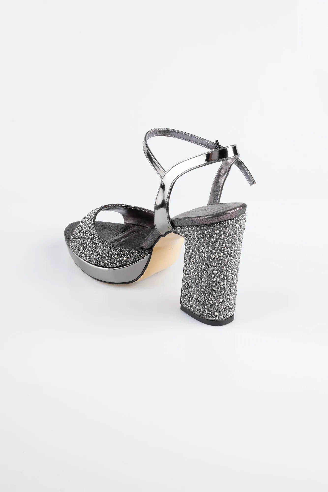 Platinum-Beaded Evening Shoe AB1154