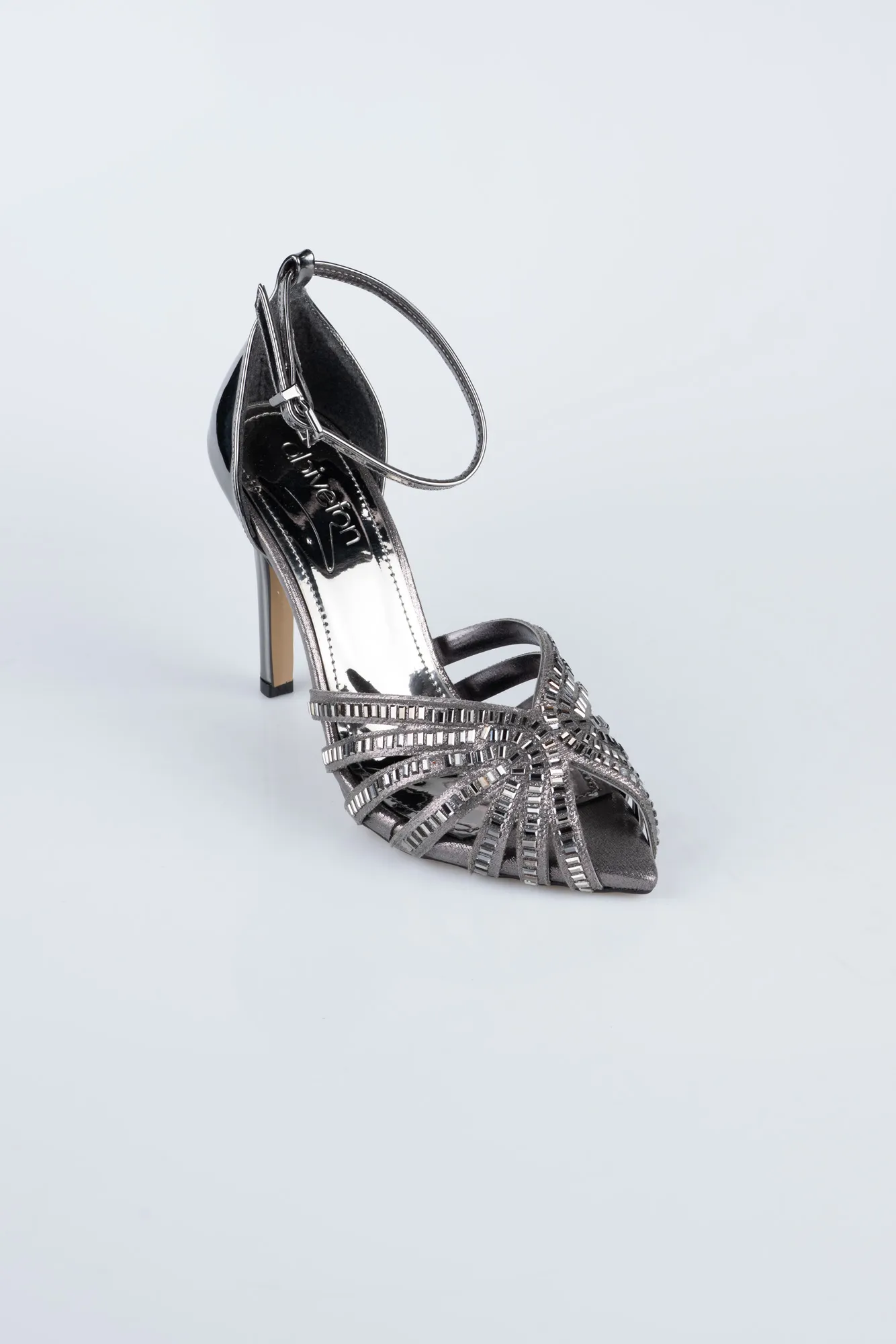 Platinum-Plaster Fabric Evening Shoe AB1132