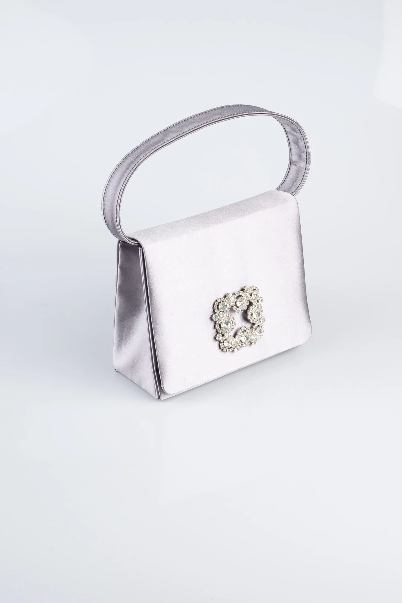 Platinum-Satin Evening Bag KC262