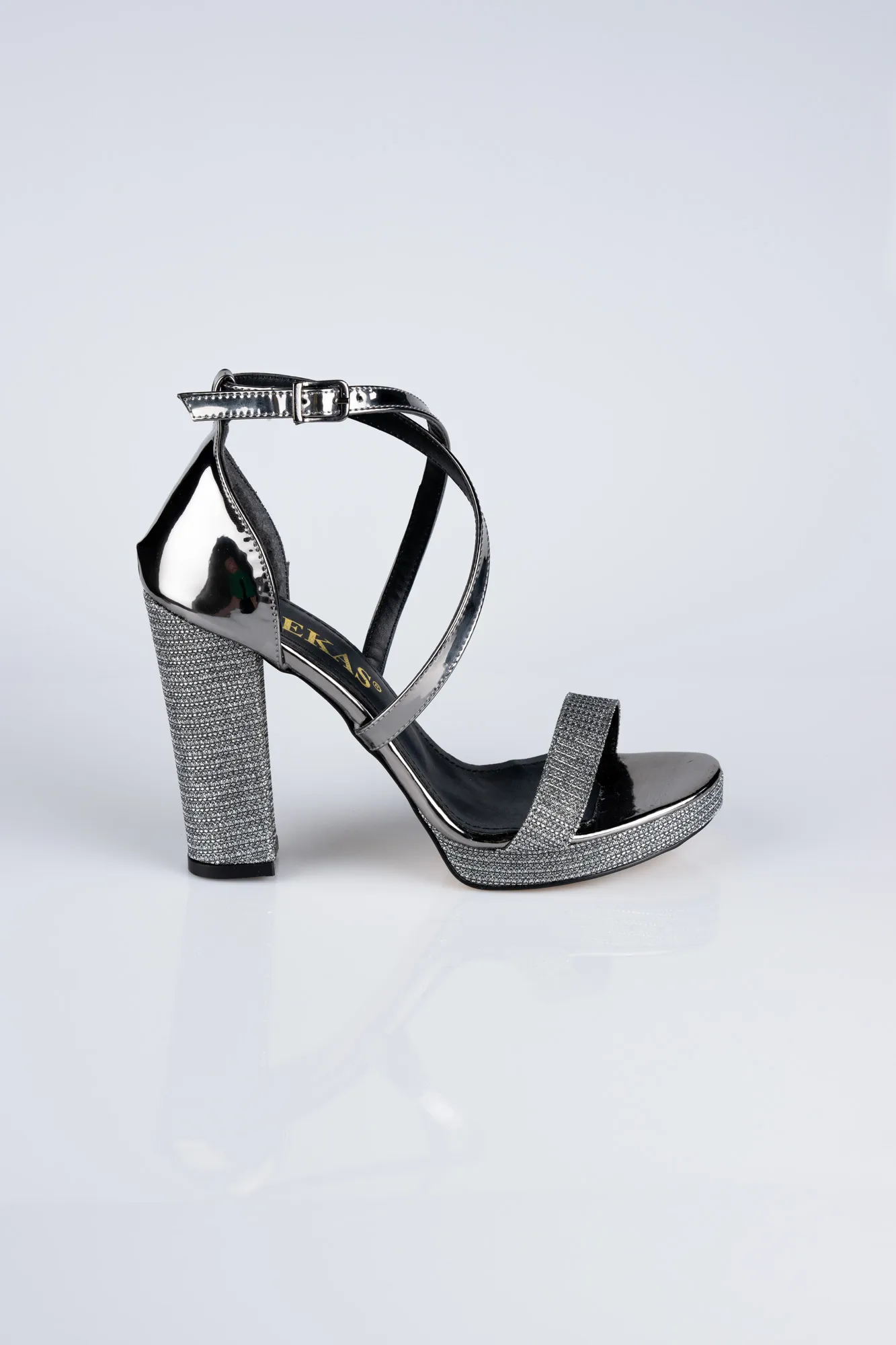 Platinum-Silvery Evening Shoe ABC1430