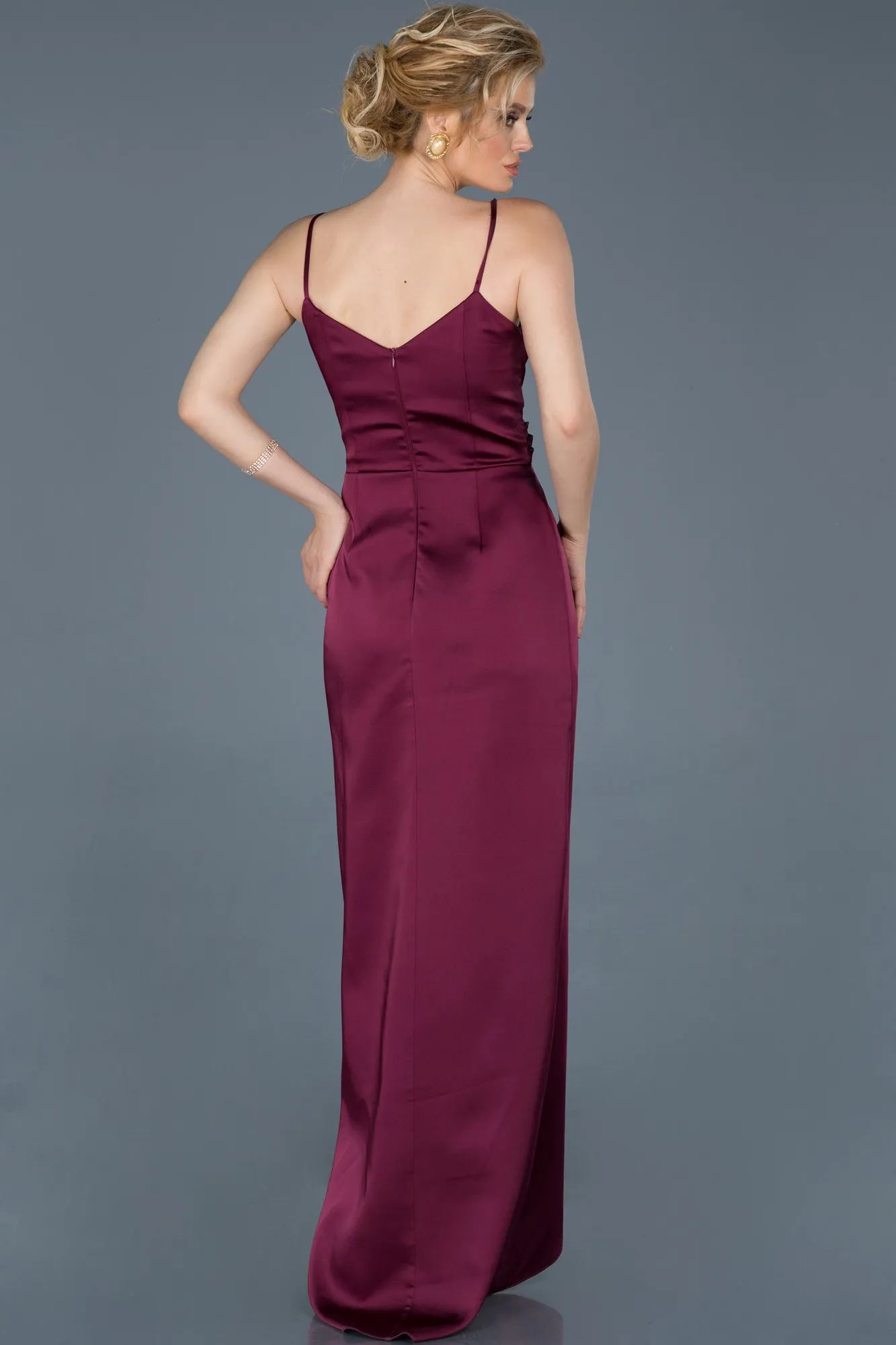 Plum-Long Engagement Dress ABU564