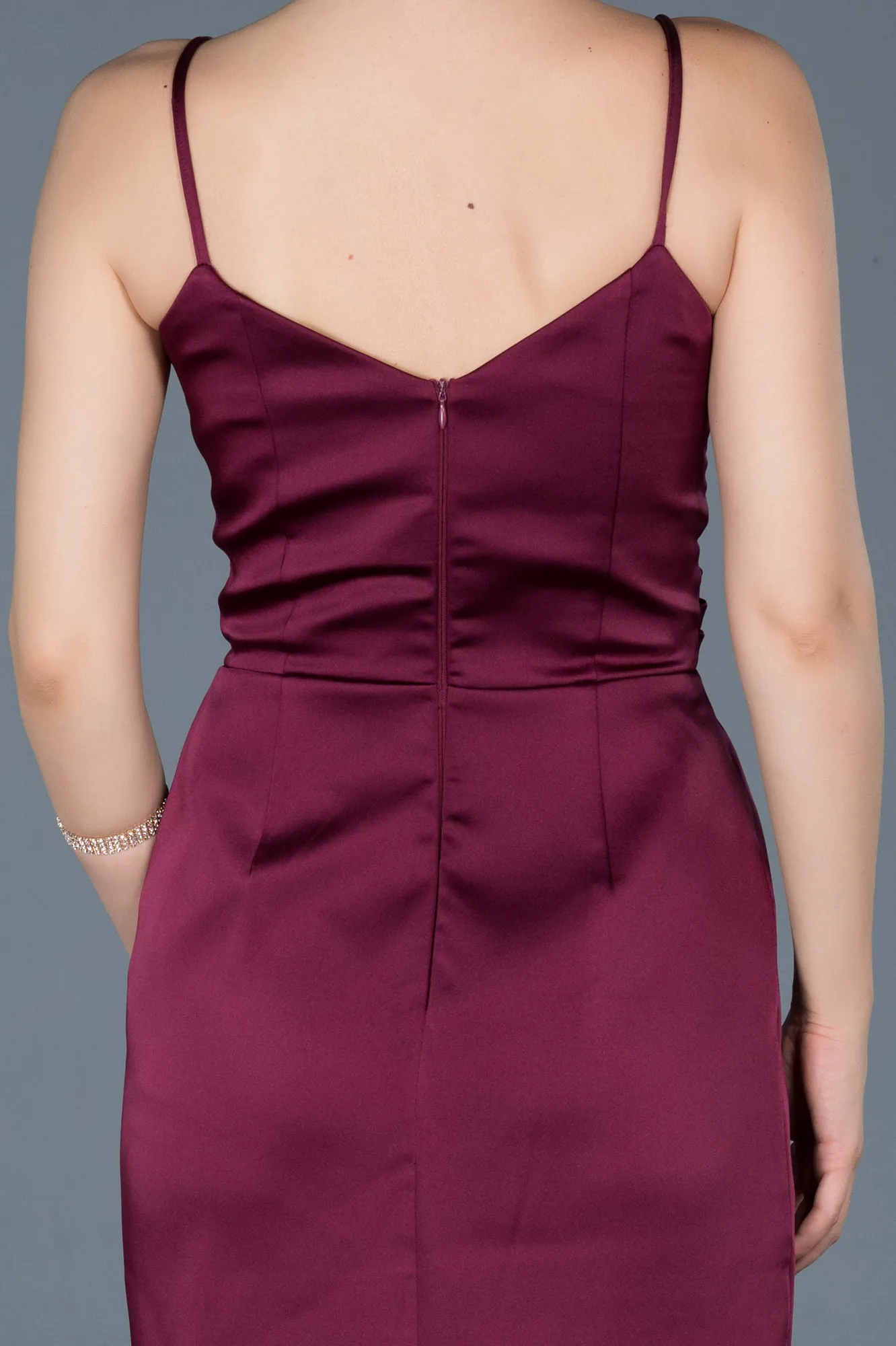 Plum-Long Engagement Dress ABU564