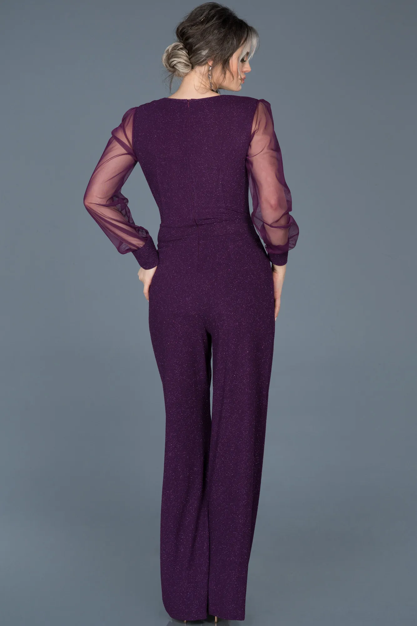 Plum-Long Evening Dress ABT012