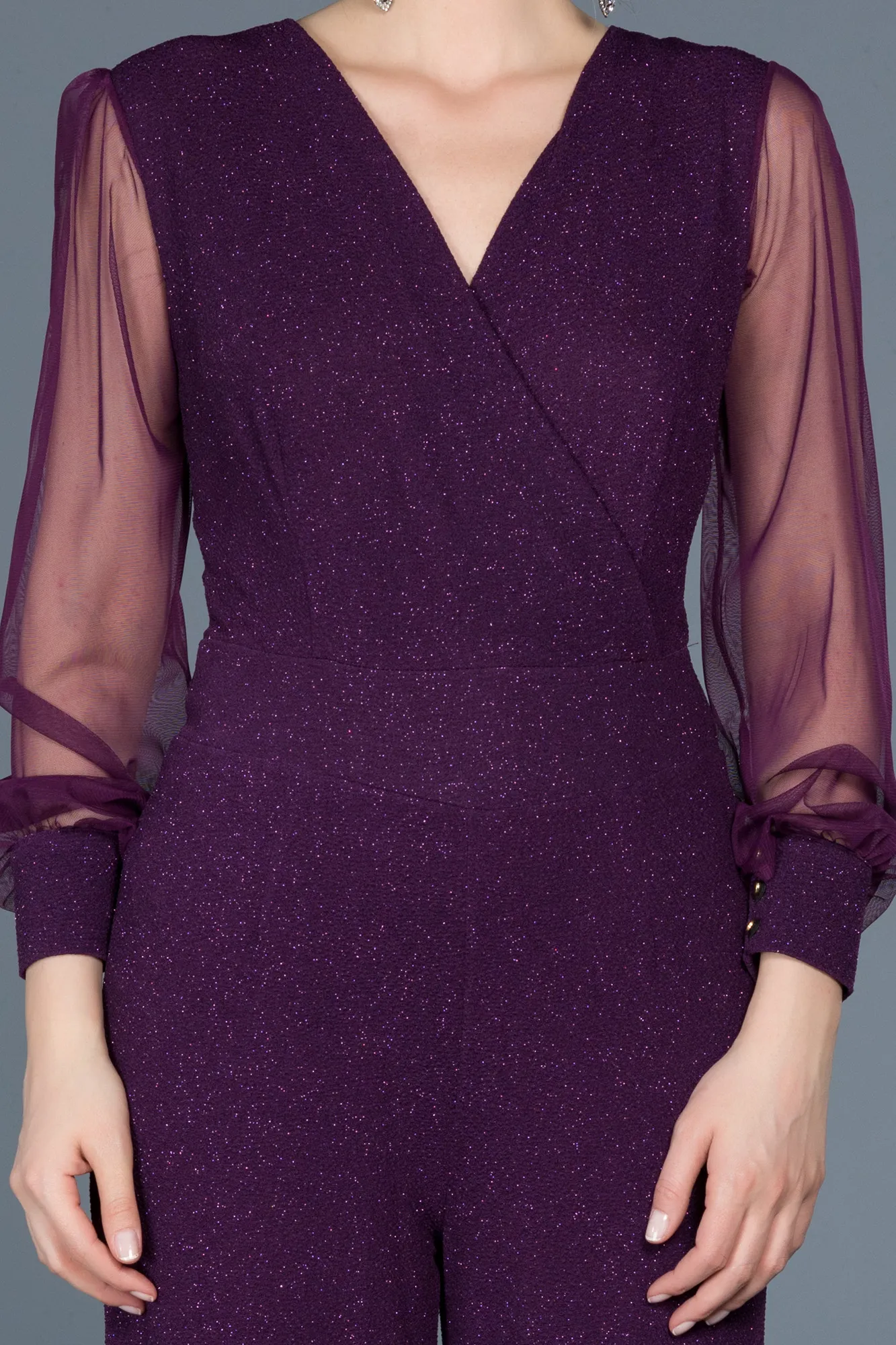 Plum-Long Evening Dress ABT012